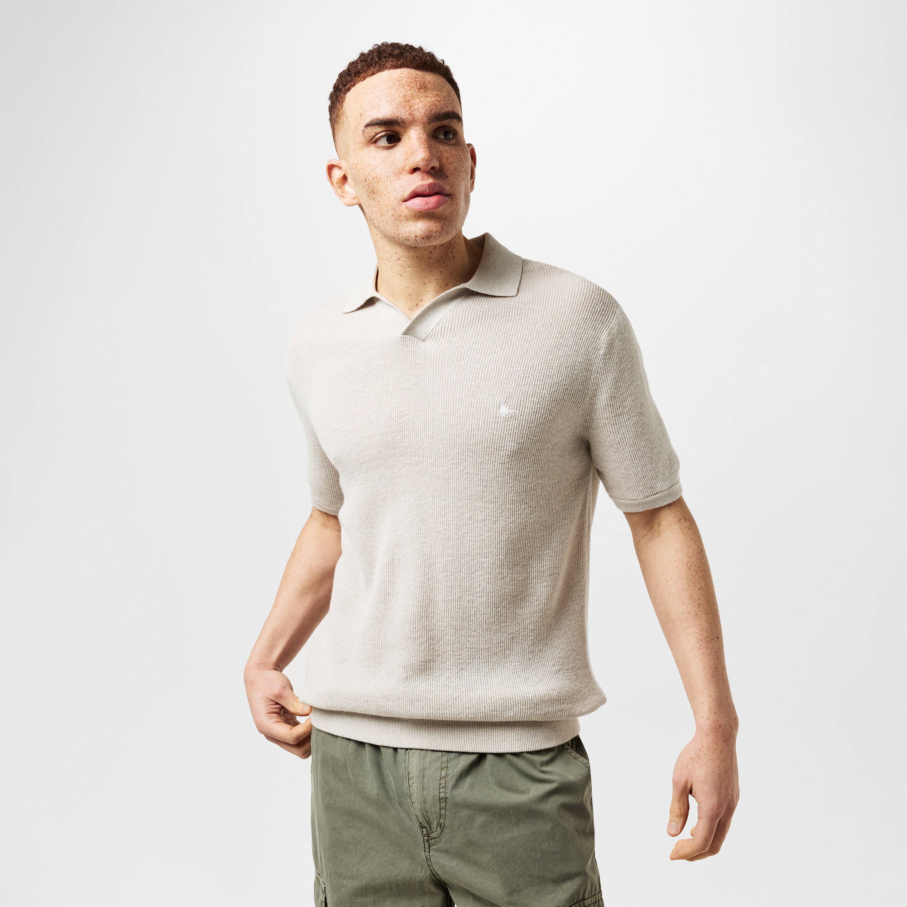 Putty Marl - Jack Wills - Ottoman Knit Short-Sleeve Polo Shirt - 3