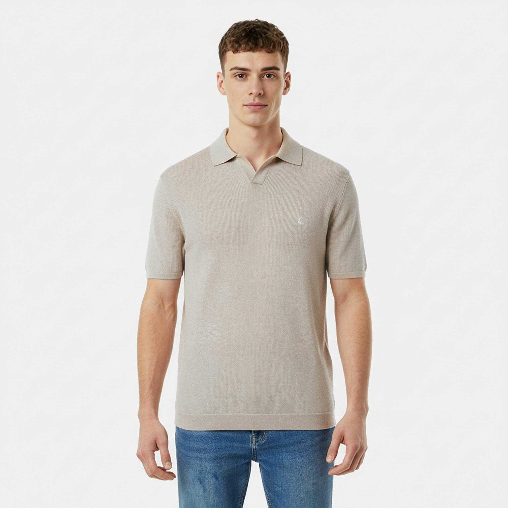 Jack Wills Men's Ottoman Knit Short-Sleeve Polo Shirt | Jack Wills UK