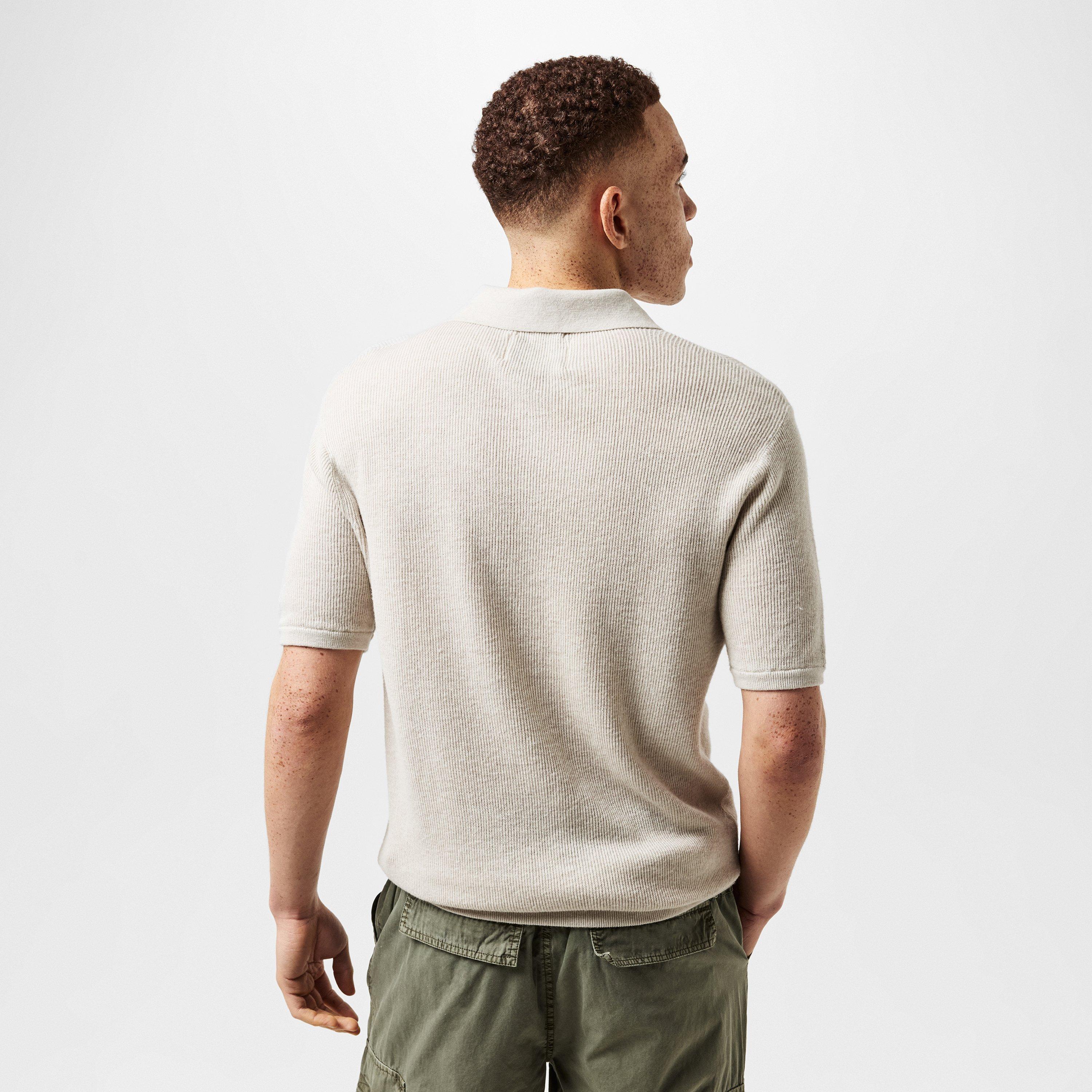 Putty Marl - Jack Wills - Ottoman Knit Short-Sleeve Polo Shirt - 4