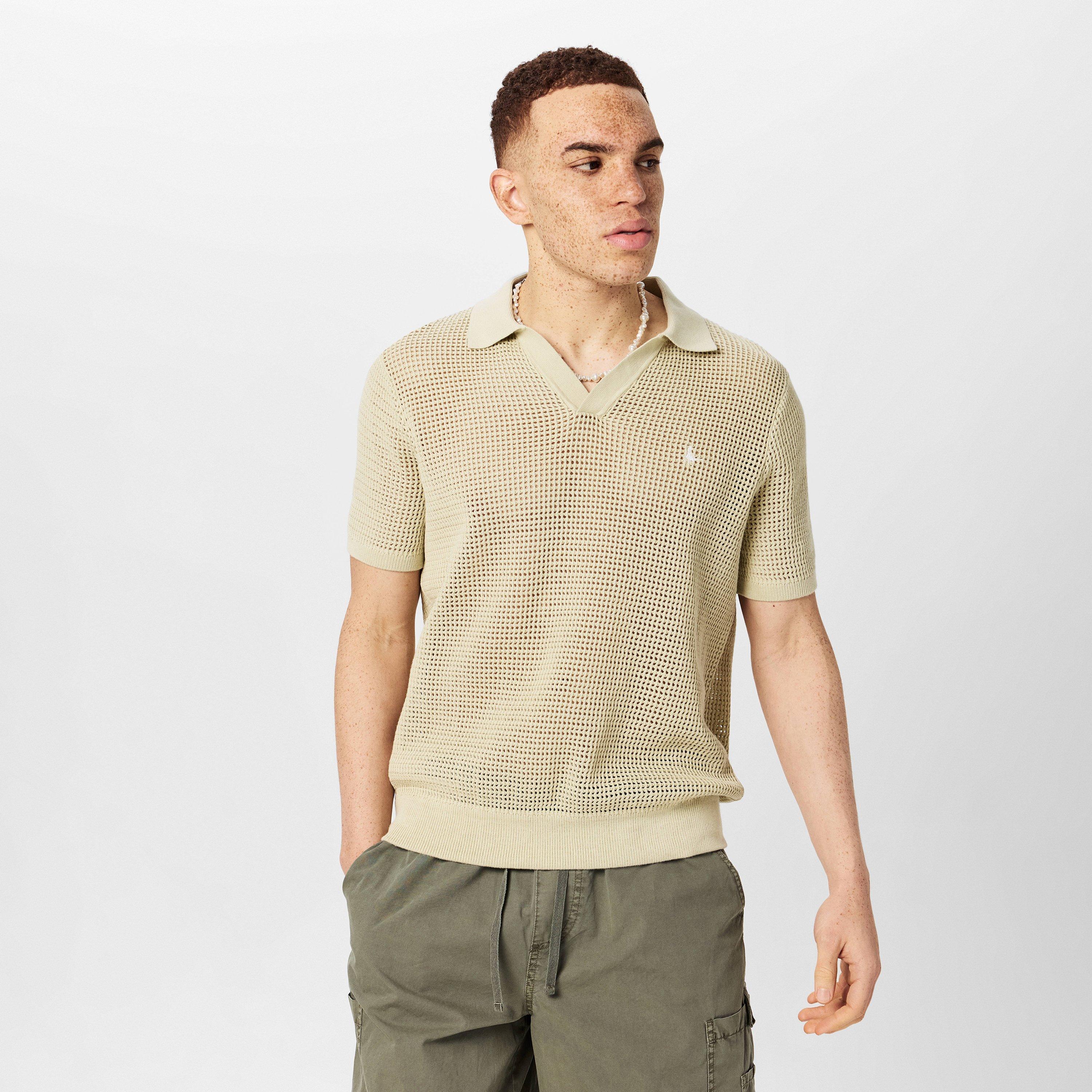 Pistazie - Jack Wills - Open Knit Short-Sleeve Polo Shirt - 3
