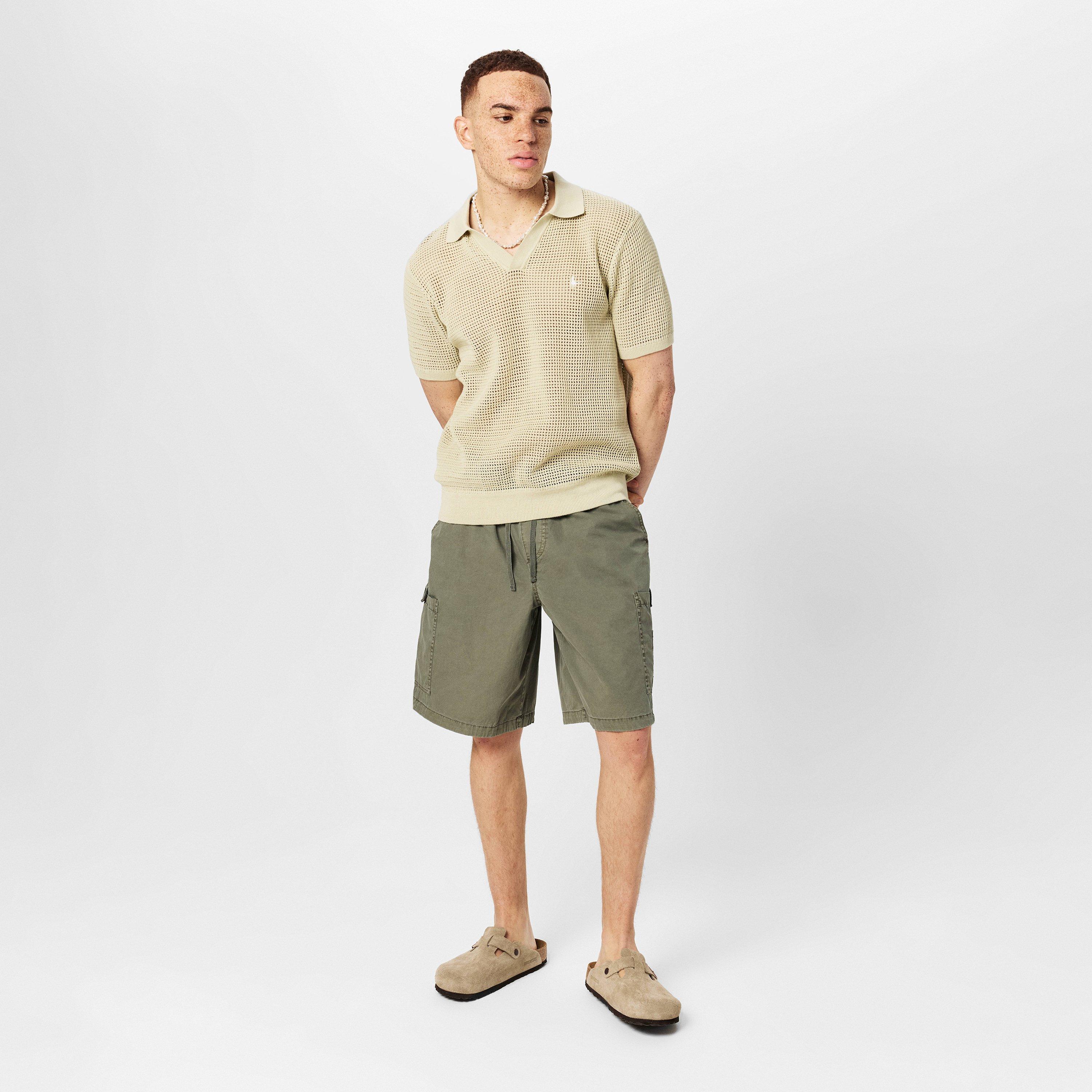 Pistazie - Jack Wills - Open Knit Short-Sleeve Polo Shirt - 6