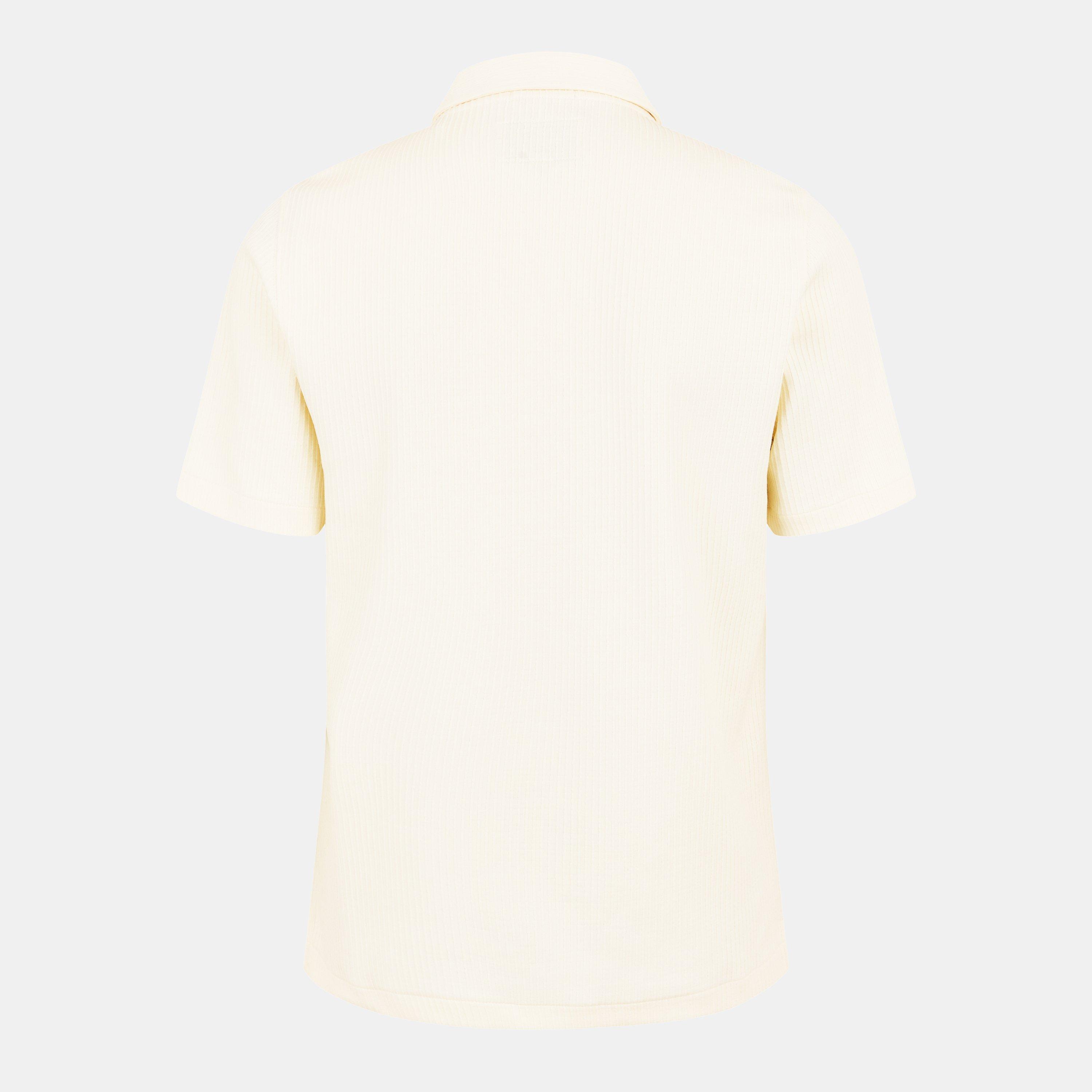 Bone White - Jack Wills - JW Texture Short-Sleeve Polo Shirt - 2