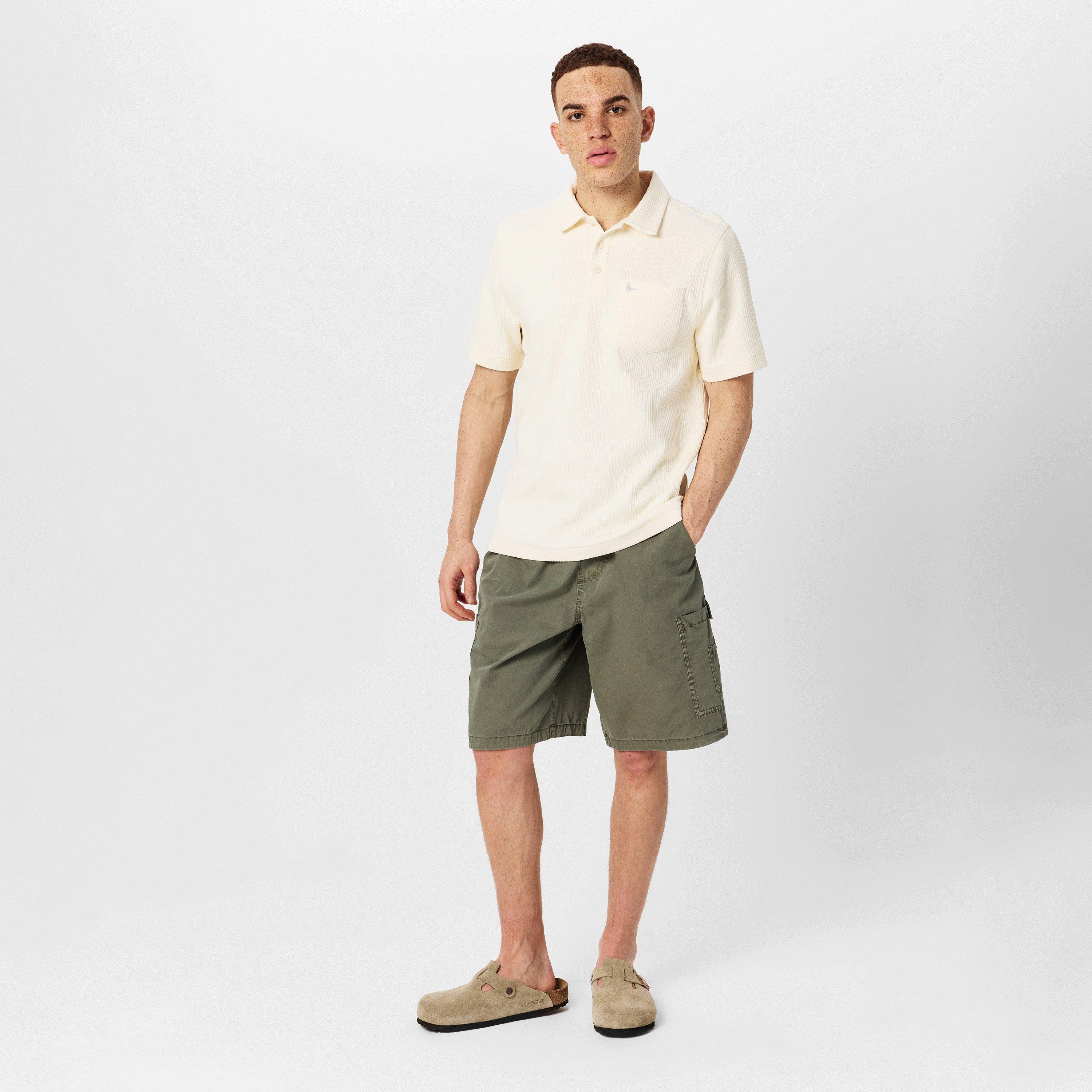 Bone White - Jack Wills - JW Texture Short-Sleeve Polo Shirt - 4