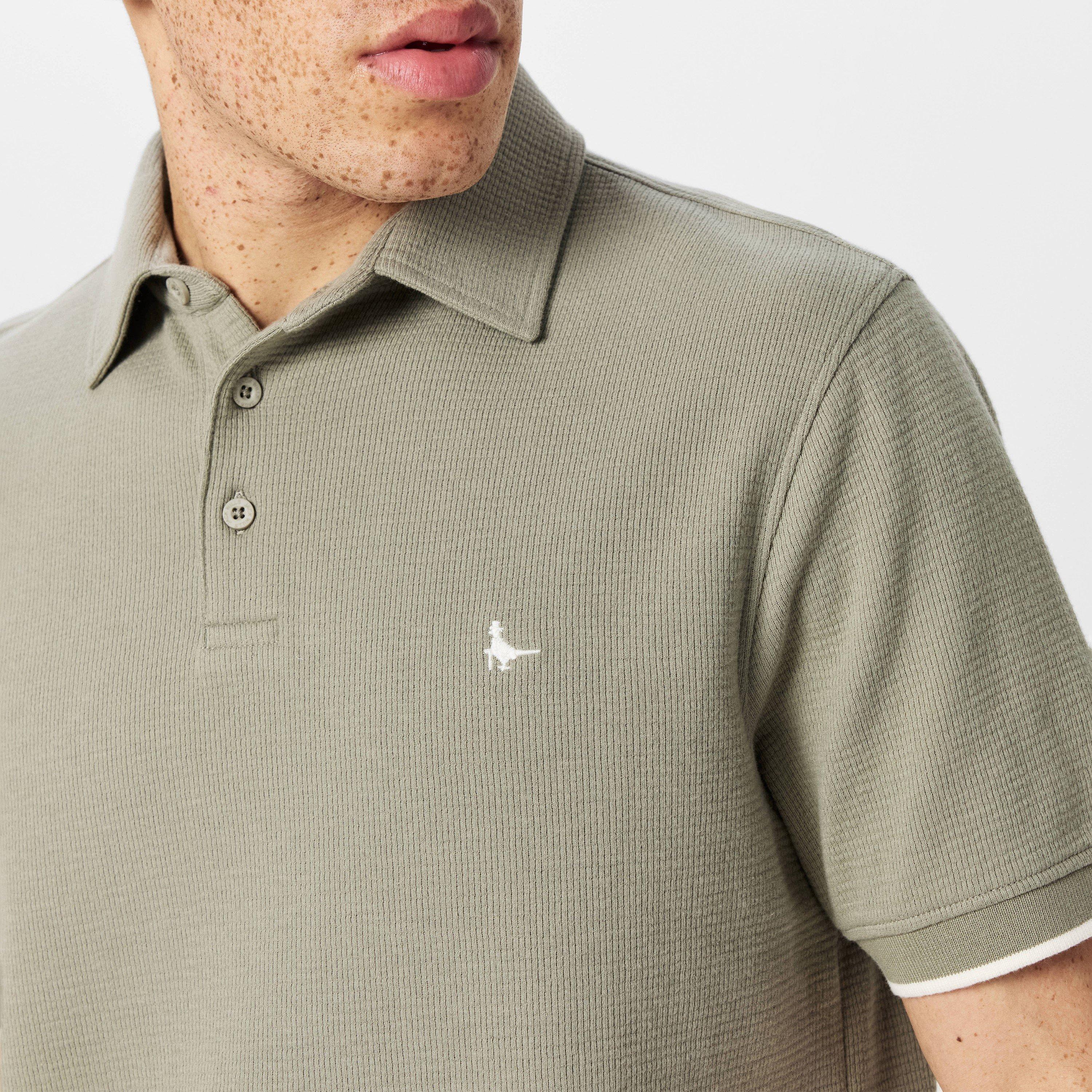 Zilveren Salie - Jack Wills - Waffle Textured Short-Sleeve Polo Shirt - 3