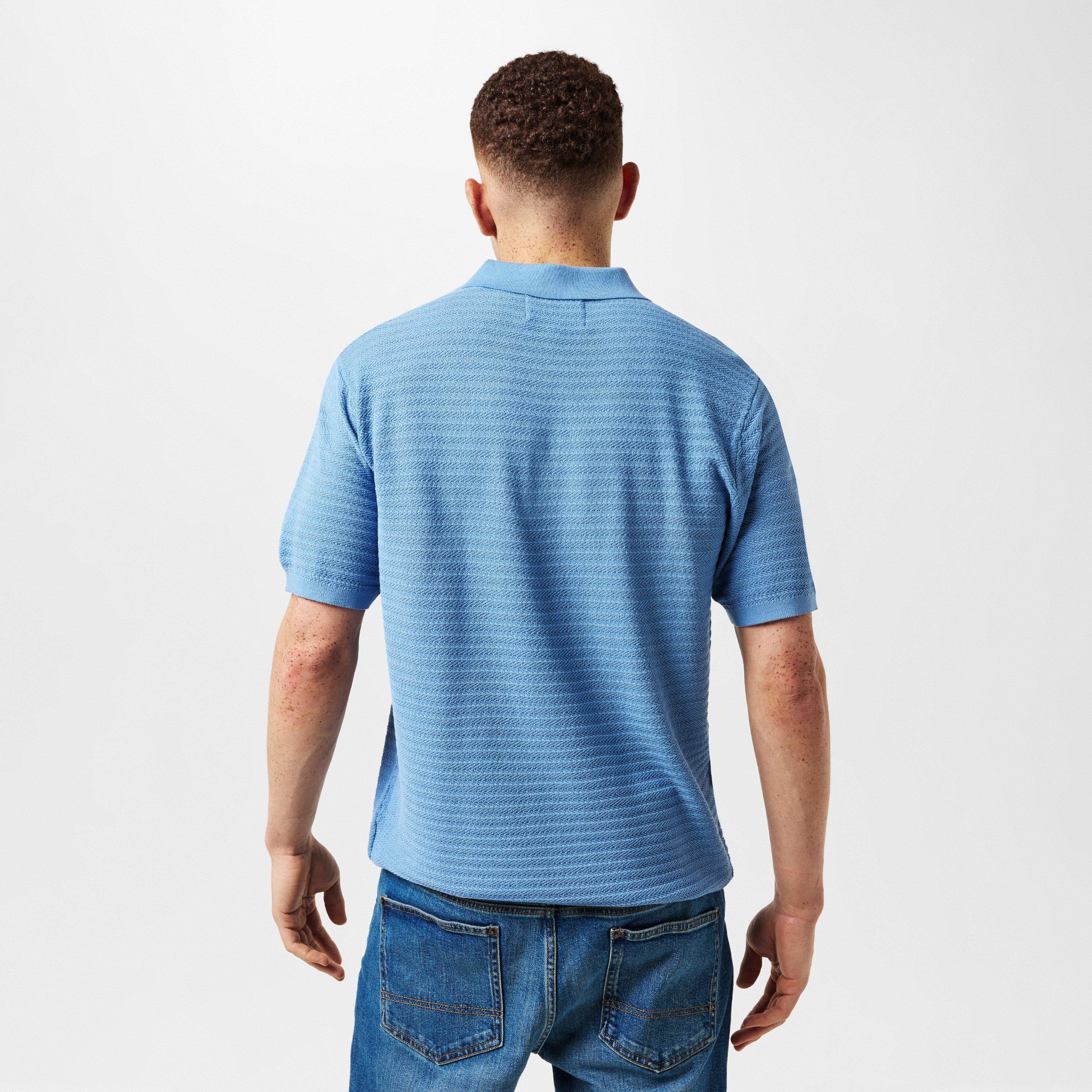 Himmel - Jack Wills - Herringbone Short-Sleeve Polo Shirt - 4