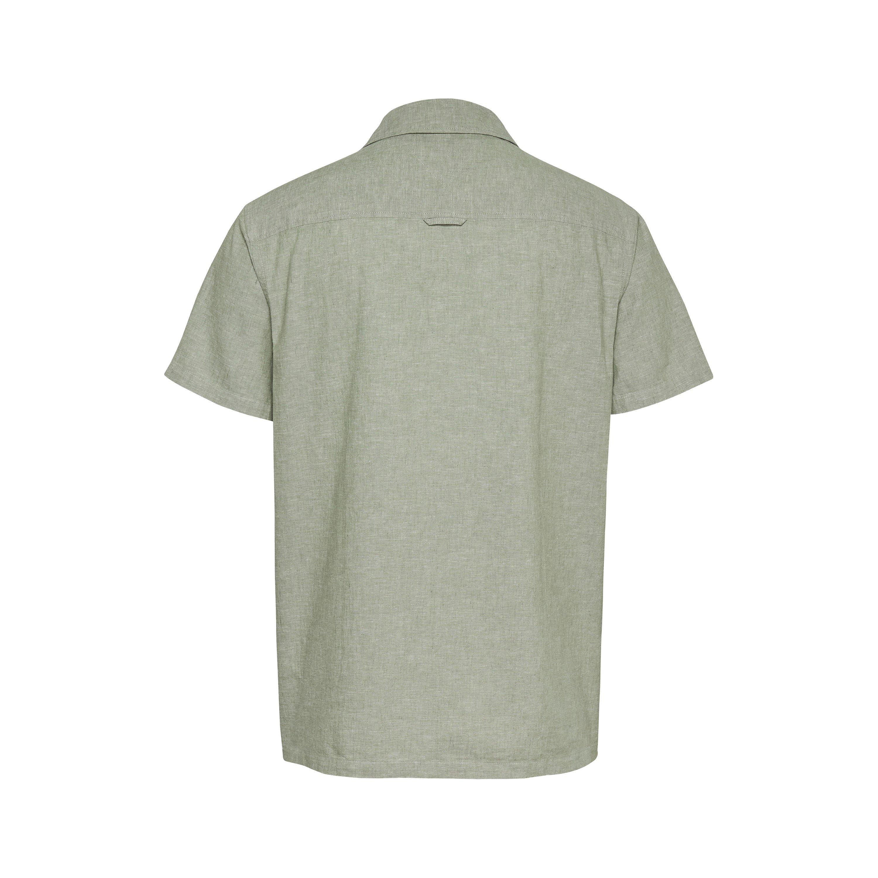 Aruba Green - Tommy Jeans - Men's Linen Blend Short-Sleeve Plain Shirt - 6