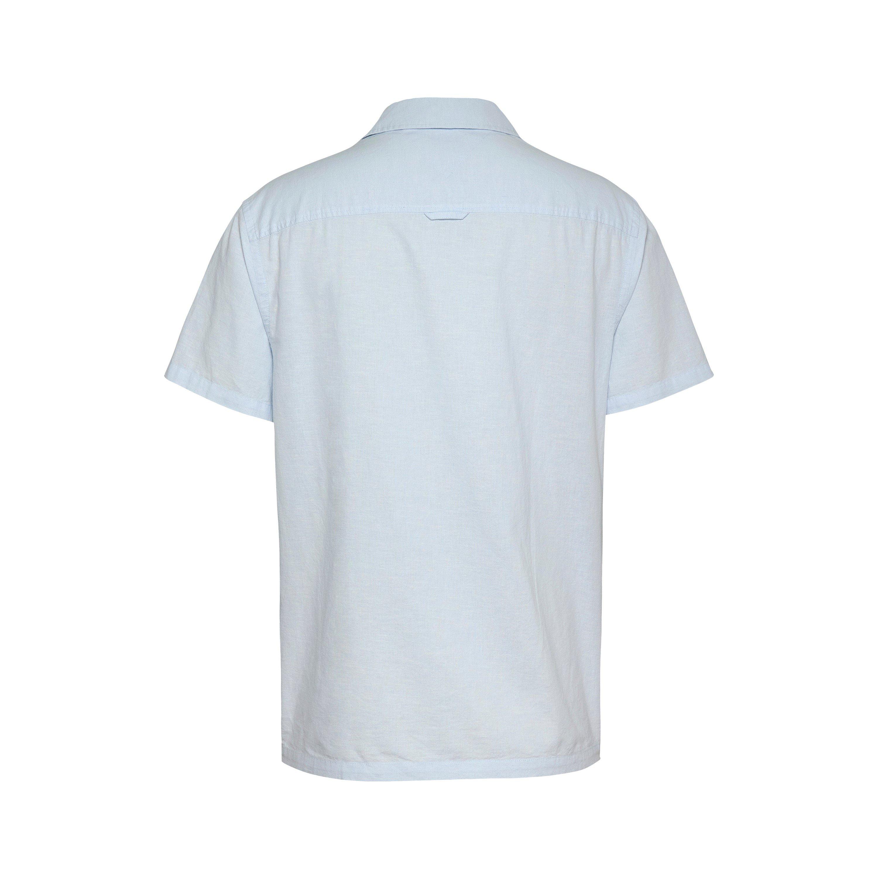 Sweet Blue - Tommy Jeans - Men's Linen Blend Short-Sleeve Plain Shirt - 2
