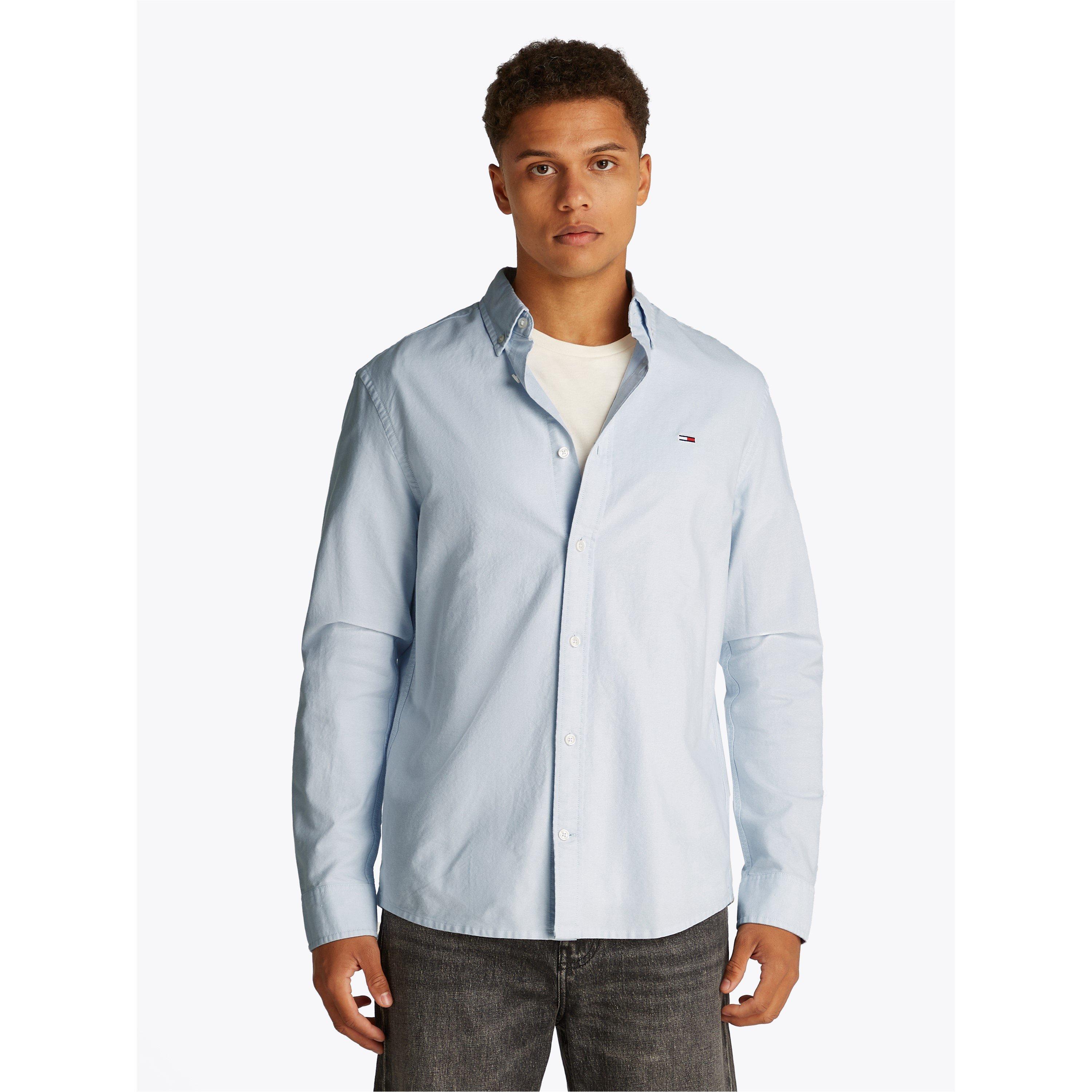 Sweet Blue - Tommy Jeans - Men's Long Sleeve Oxford Shirt - 3