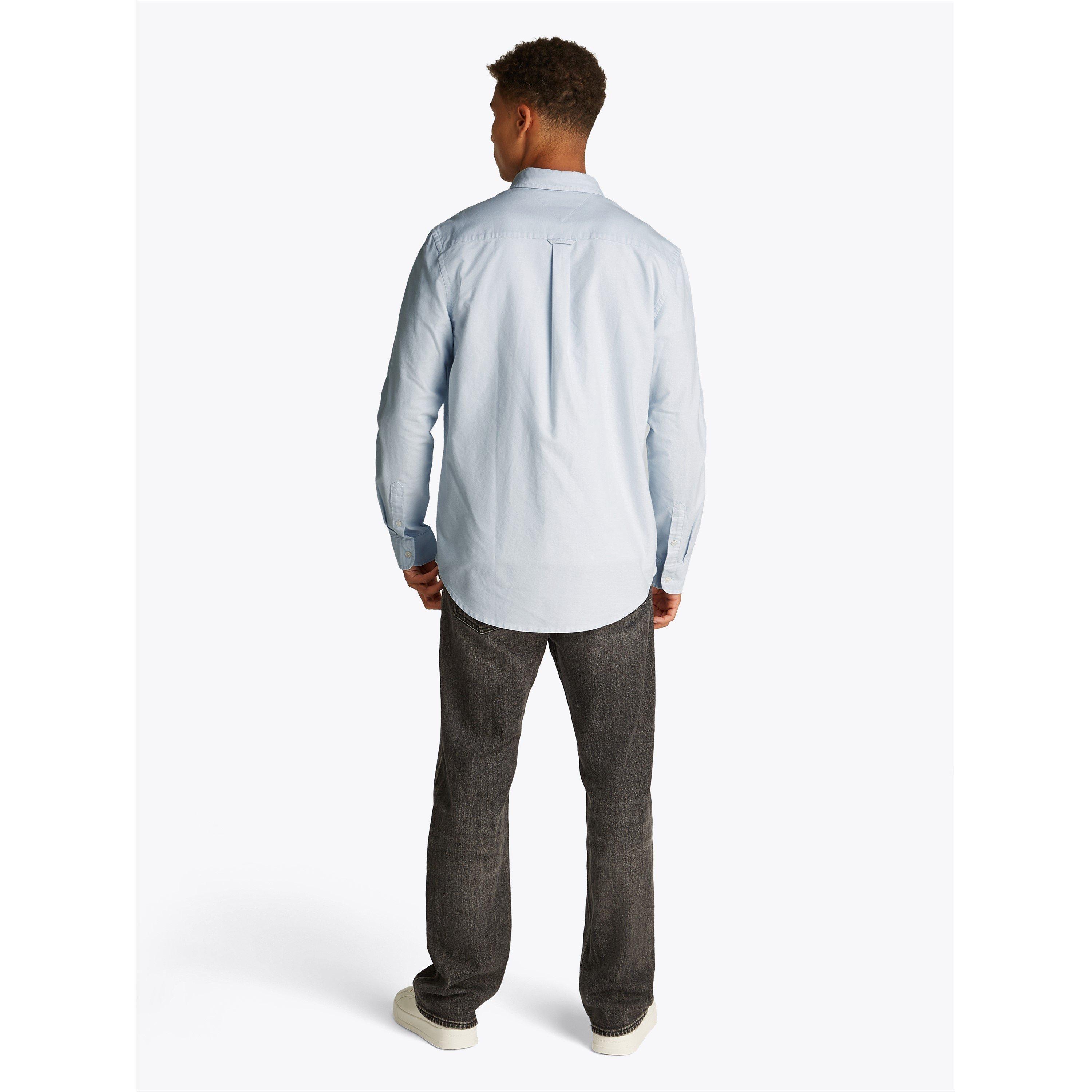 Sweet Blue - Tommy Jeans - Men's Long Sleeve Oxford Shirt - 4