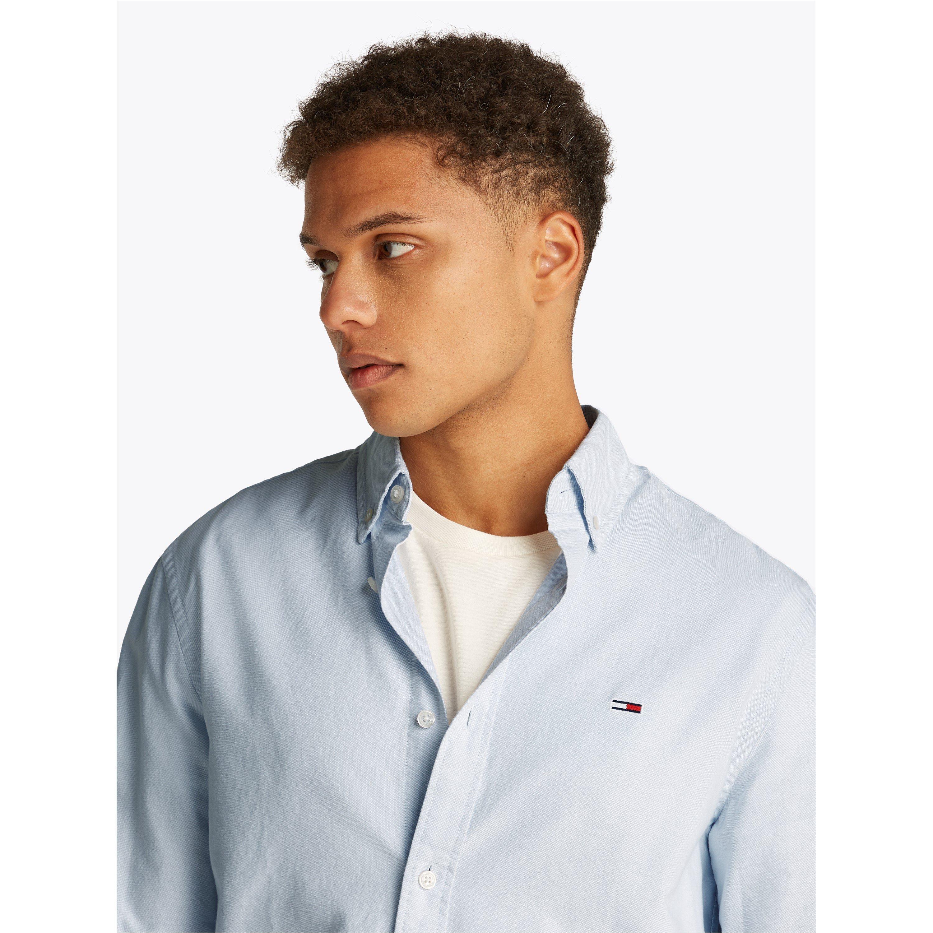 Sweet Blue - Tommy Jeans - Men's Long Sleeve Oxford Shirt - 5