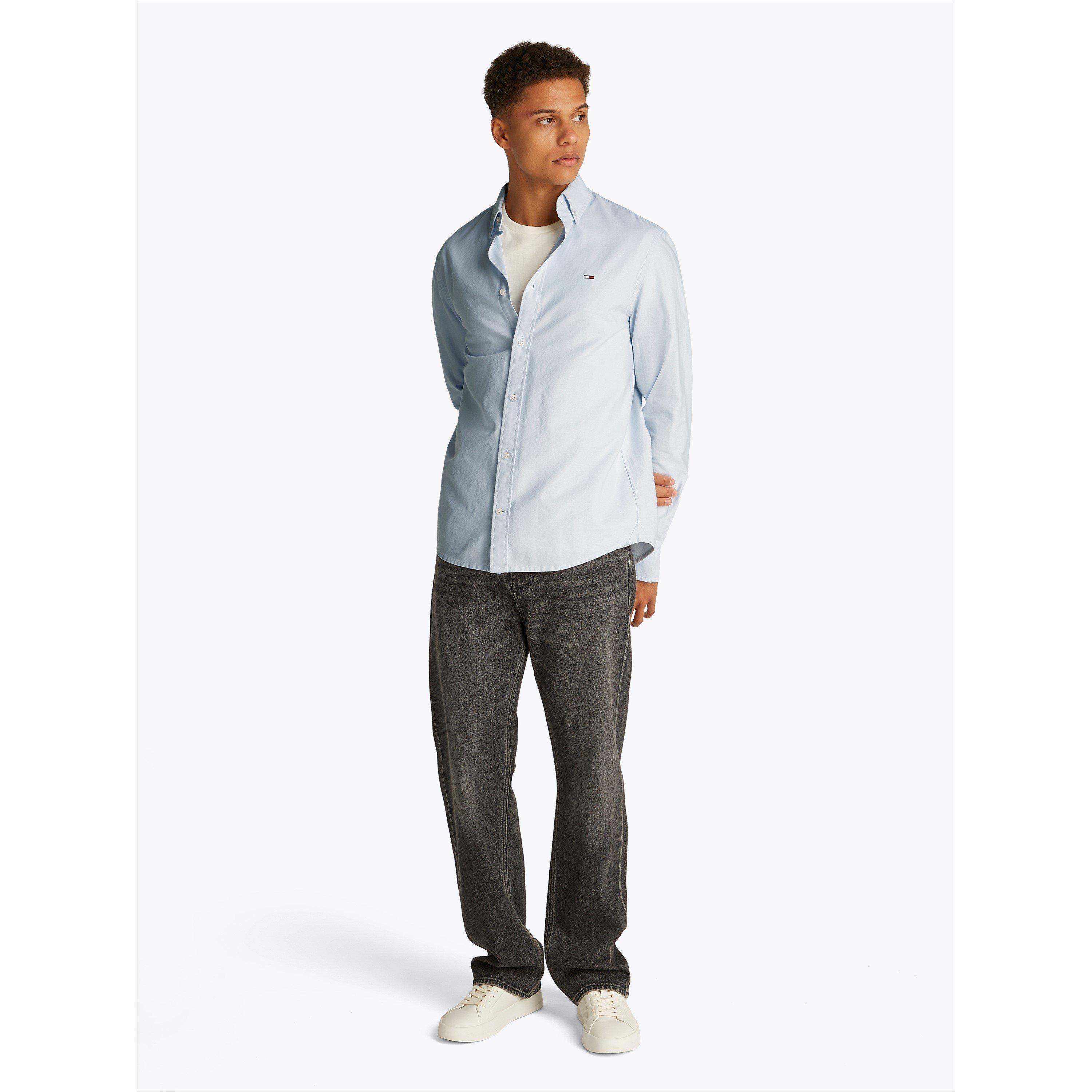 Sweet Blue - Tommy Jeans - Men's Long Sleeve Oxford Shirt - 7