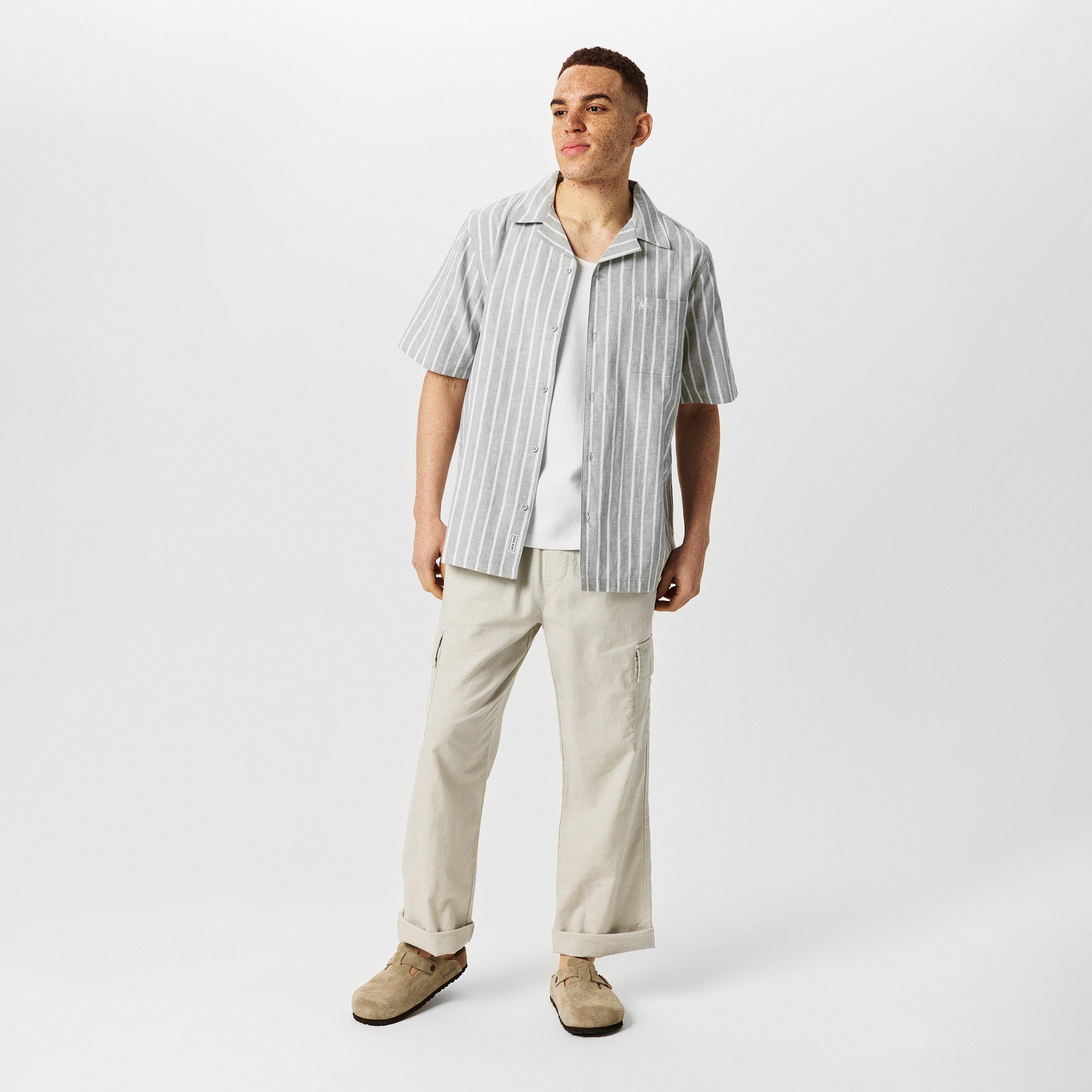 Rayas de Salvia - Jack Wills - JW Linen Short-Sleeve Plain Shirt - 4