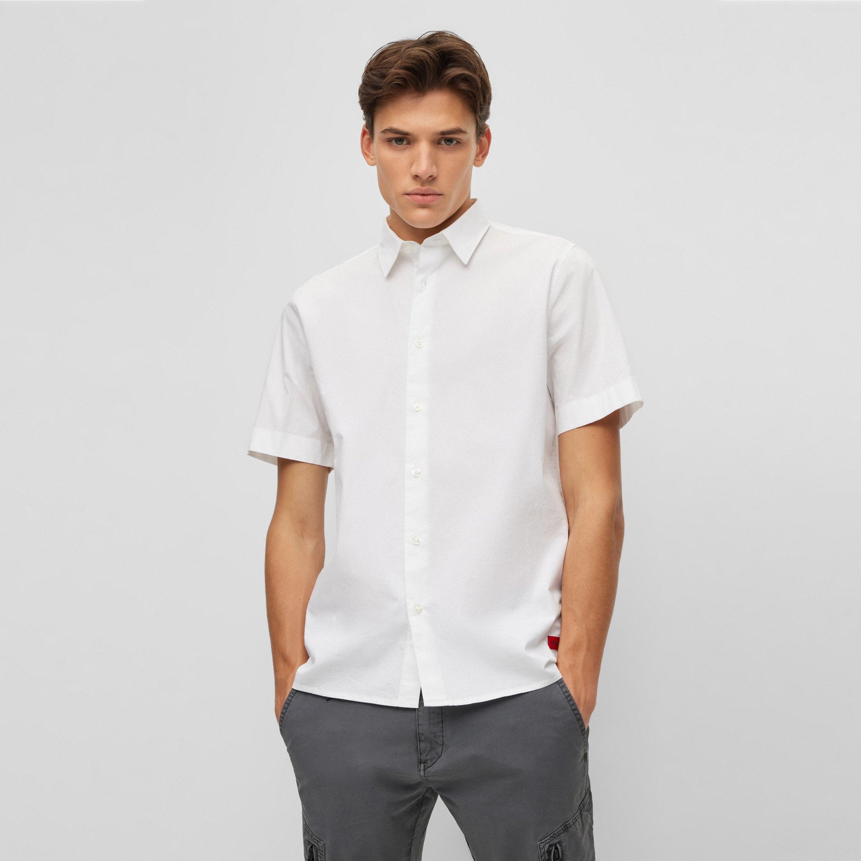 Open White 199 - Hugo - Men's Short-Sleeve Plain Shirt - 2
