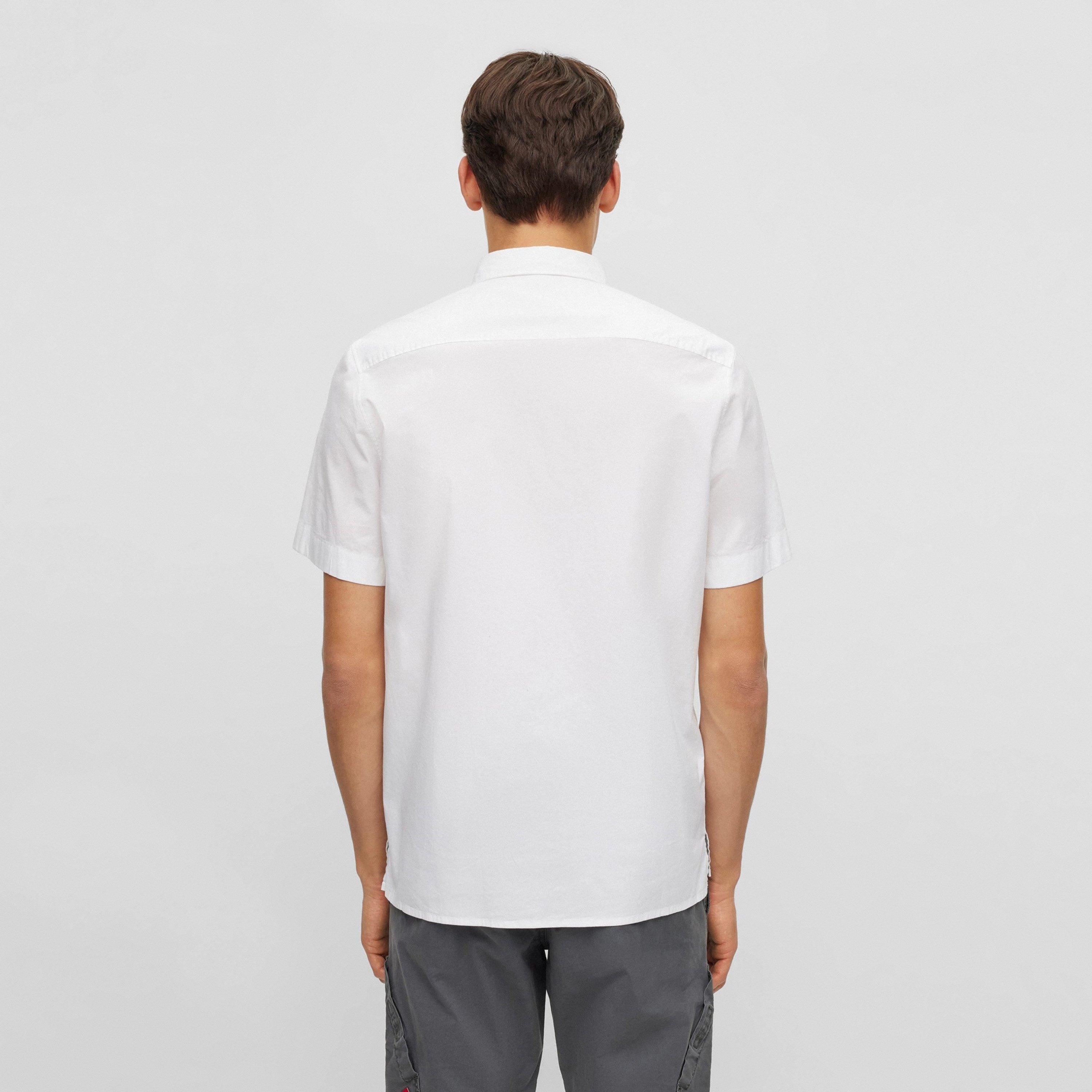 Open White 199 - Hugo - Men's Short-Sleeve Plain Shirt - 3