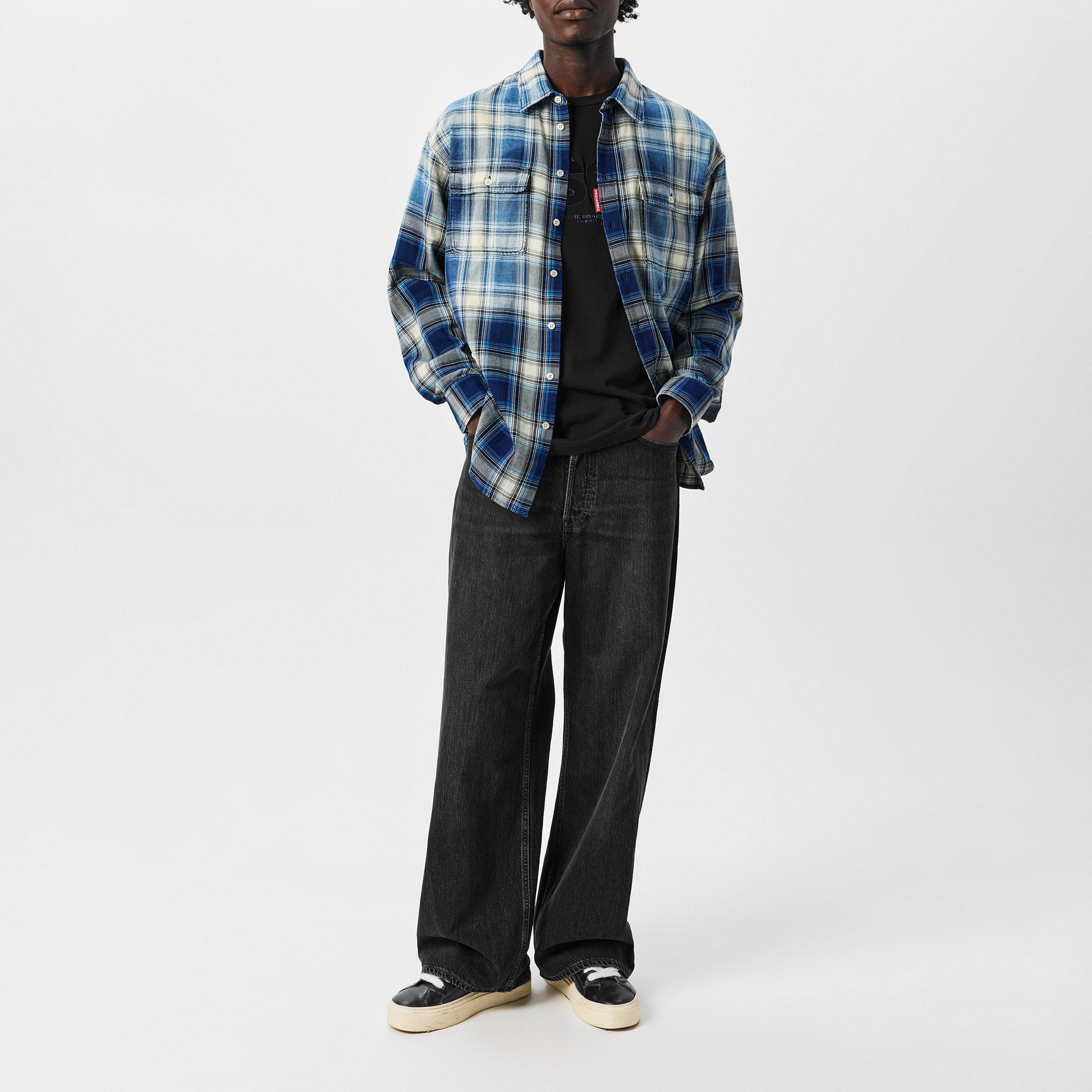 Blue Check - DSquared2 - Checkered Cotton Shirt - 6