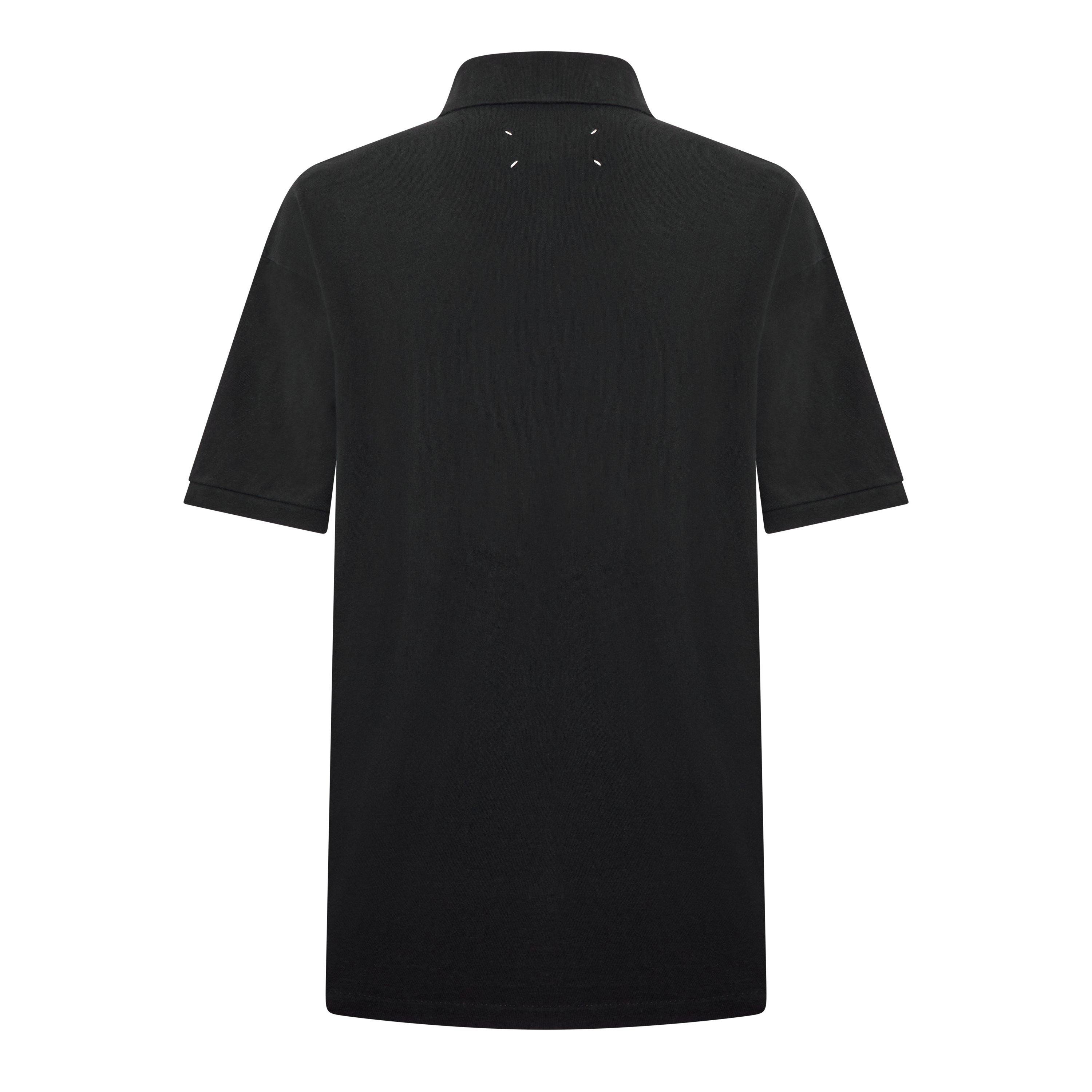 Black - Maison Margiela - Stamp Logo Polo Shirt - 5
