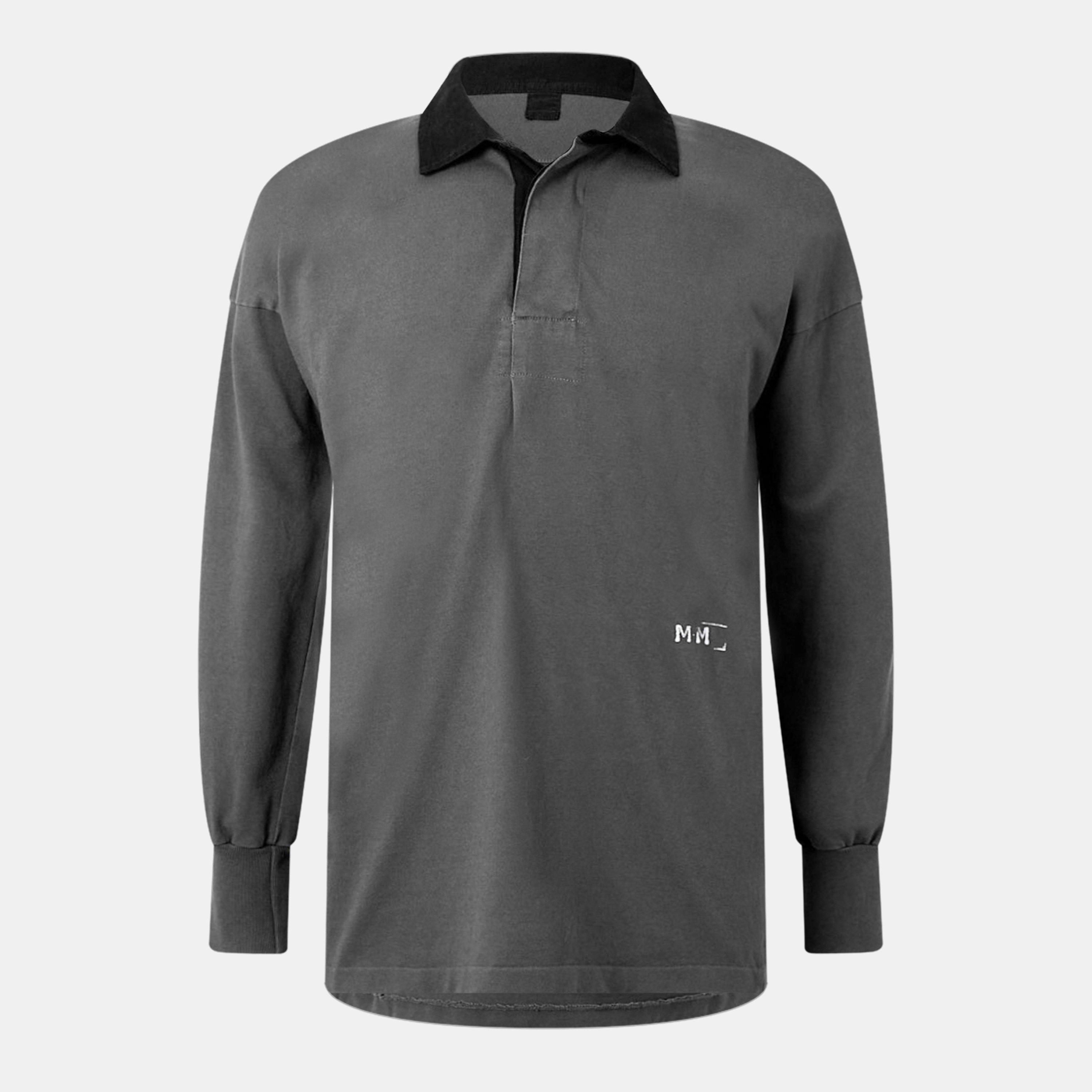 Anthracite - Maison Margiela - Men's Short Sleeve Polo Shirt - 1
