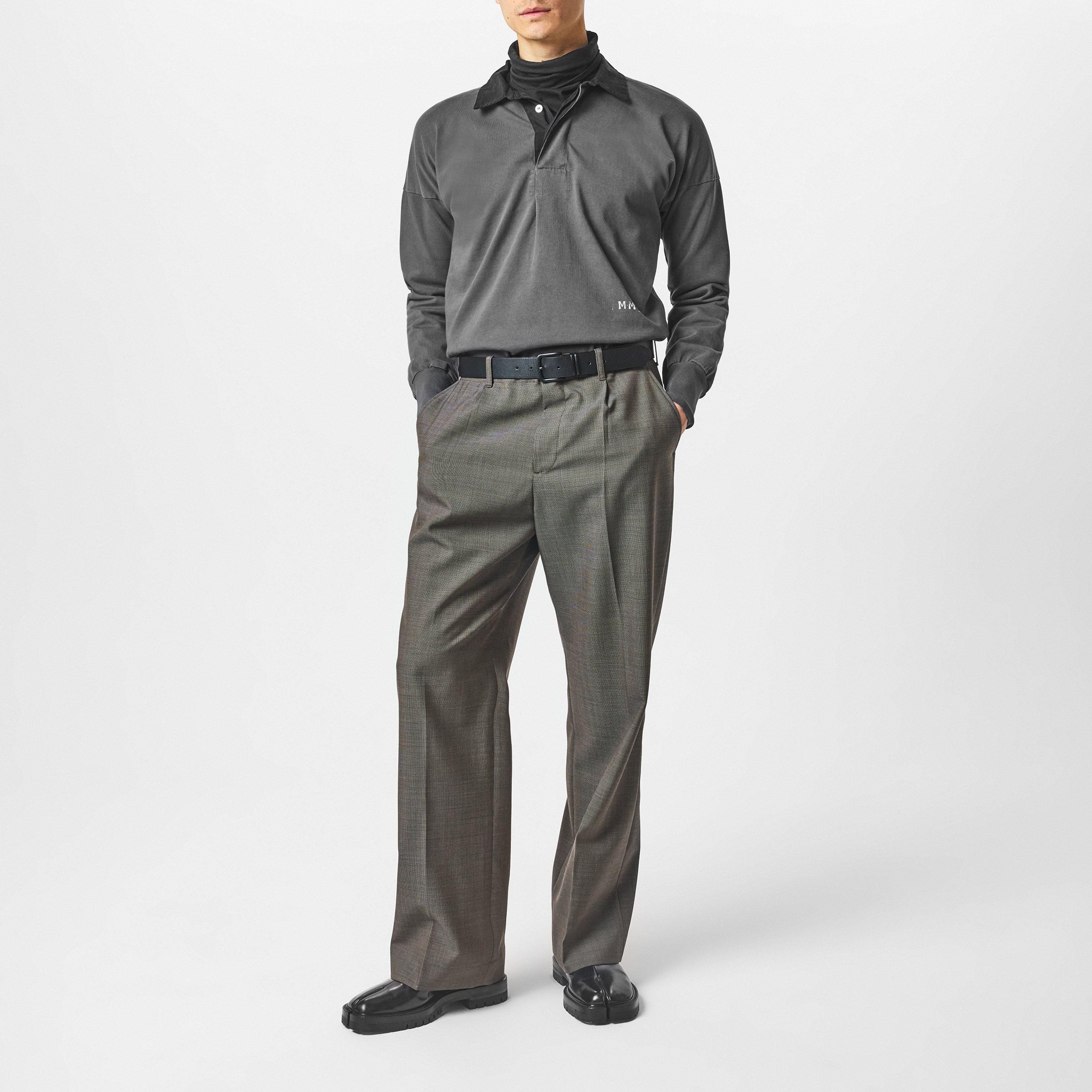 Anthracite - Maison Margiela - Men's Short Sleeve Polo Shirt - 6