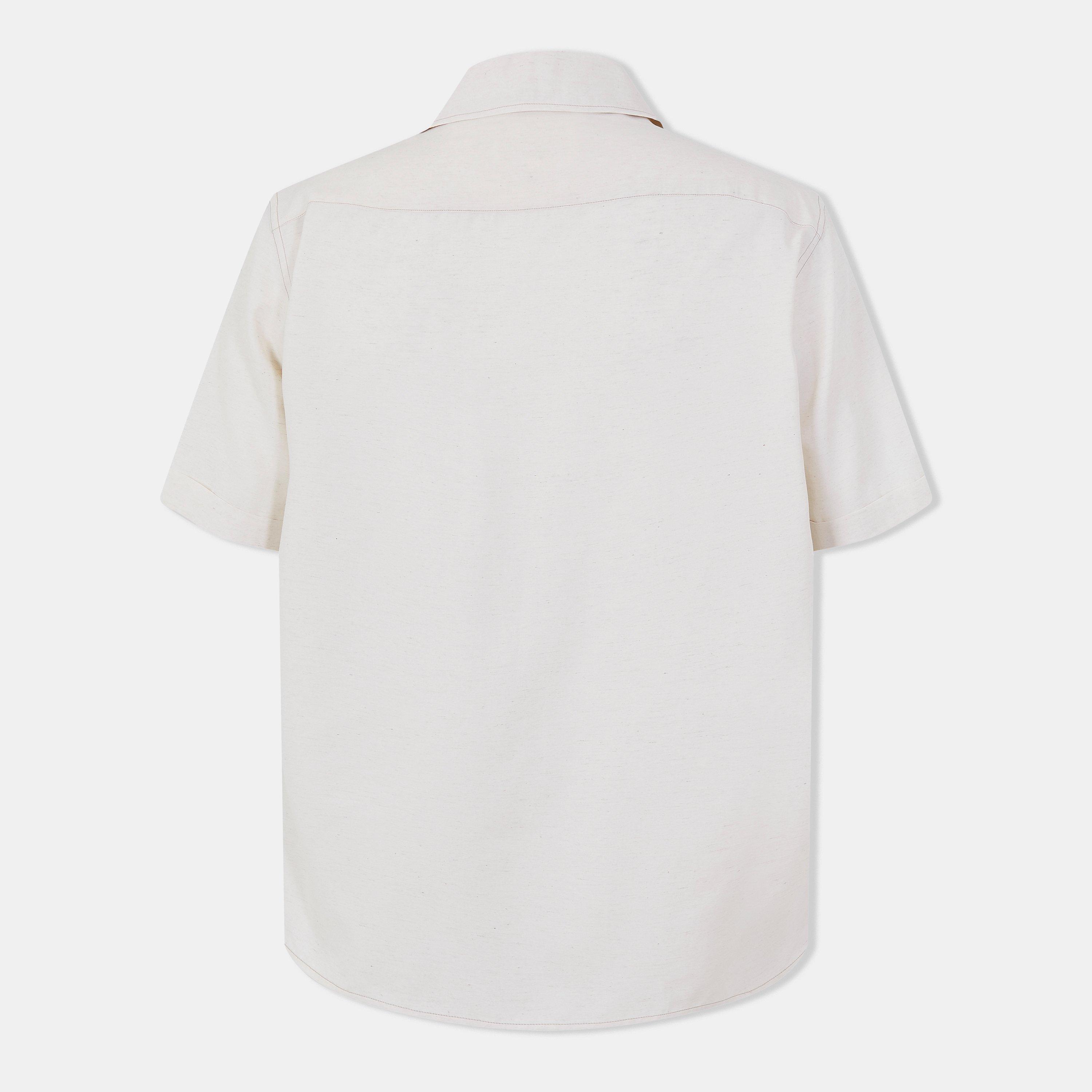 Beige - Maison Margiela - Men's Short Sleeve Plain Shirt - 2
