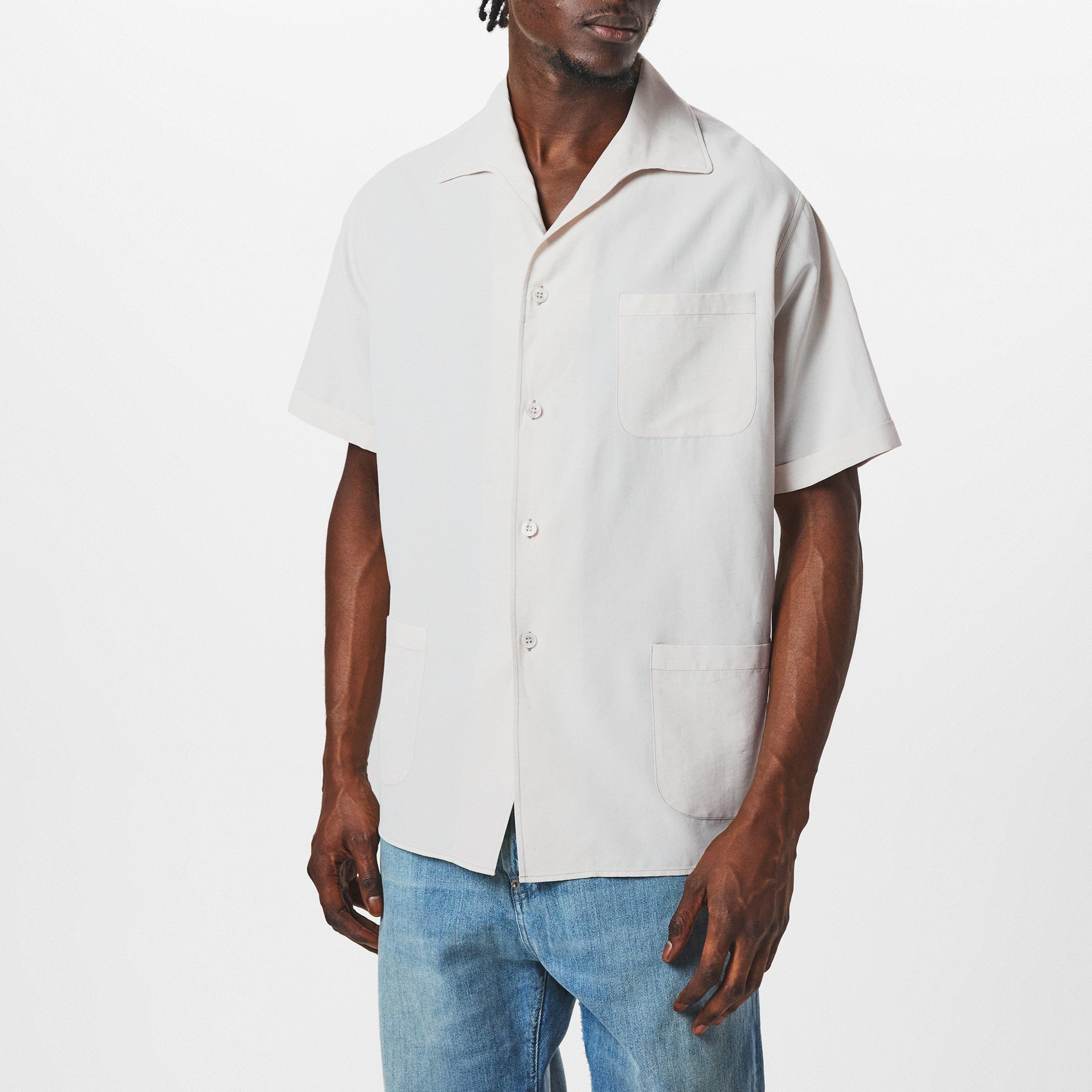 Beige - Maison Margiela - Men's Short Sleeve Plain Shirt - 3