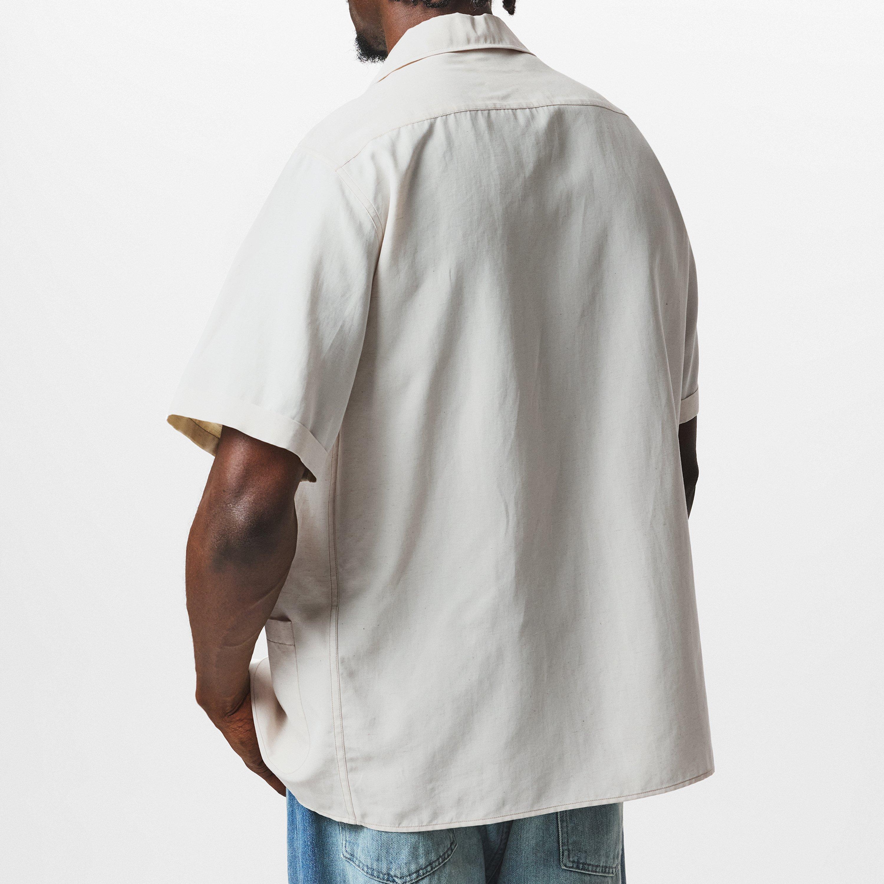 Beige - Maison Margiela - Men's Short Sleeve Plain Shirt - 4