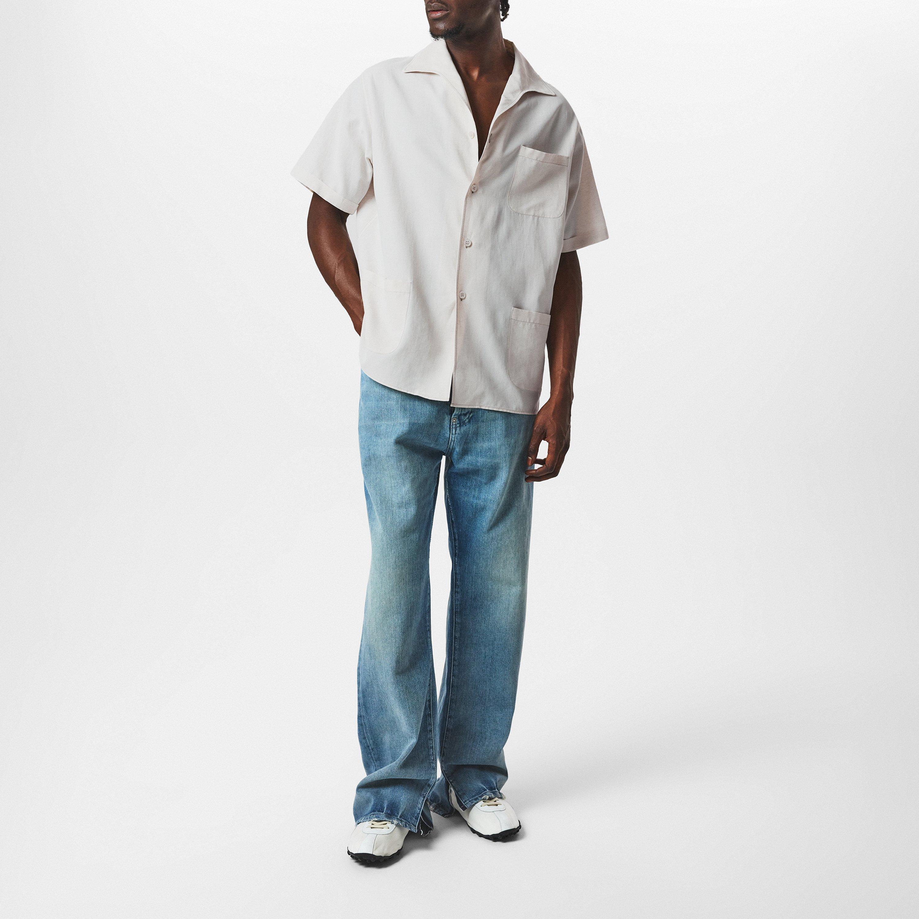 Beige - Maison Margiela - Men's Short Sleeve Plain Shirt - 6