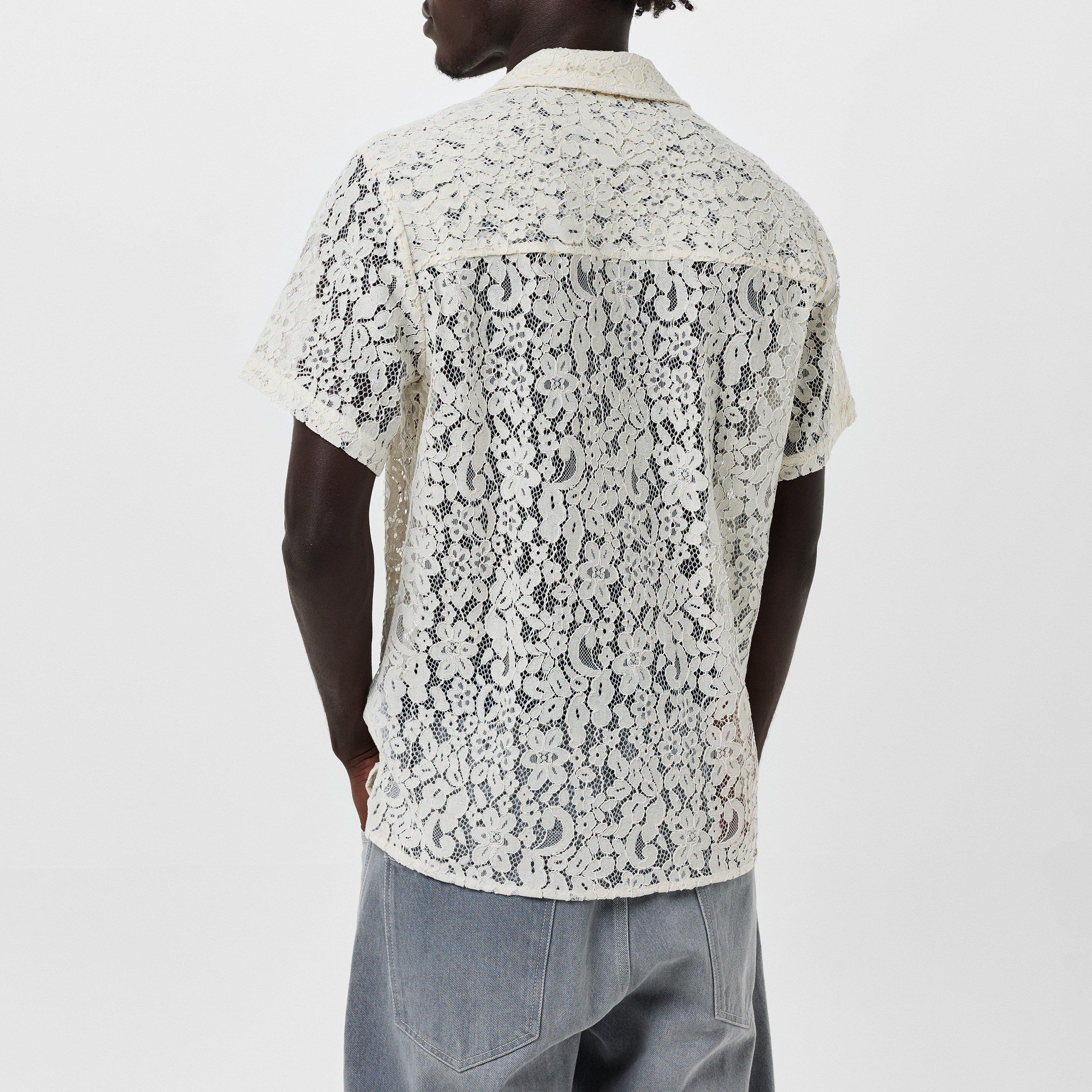 Cream - KidSuper Studios - Men's Short-Sleeve Patterned Shirt - 4