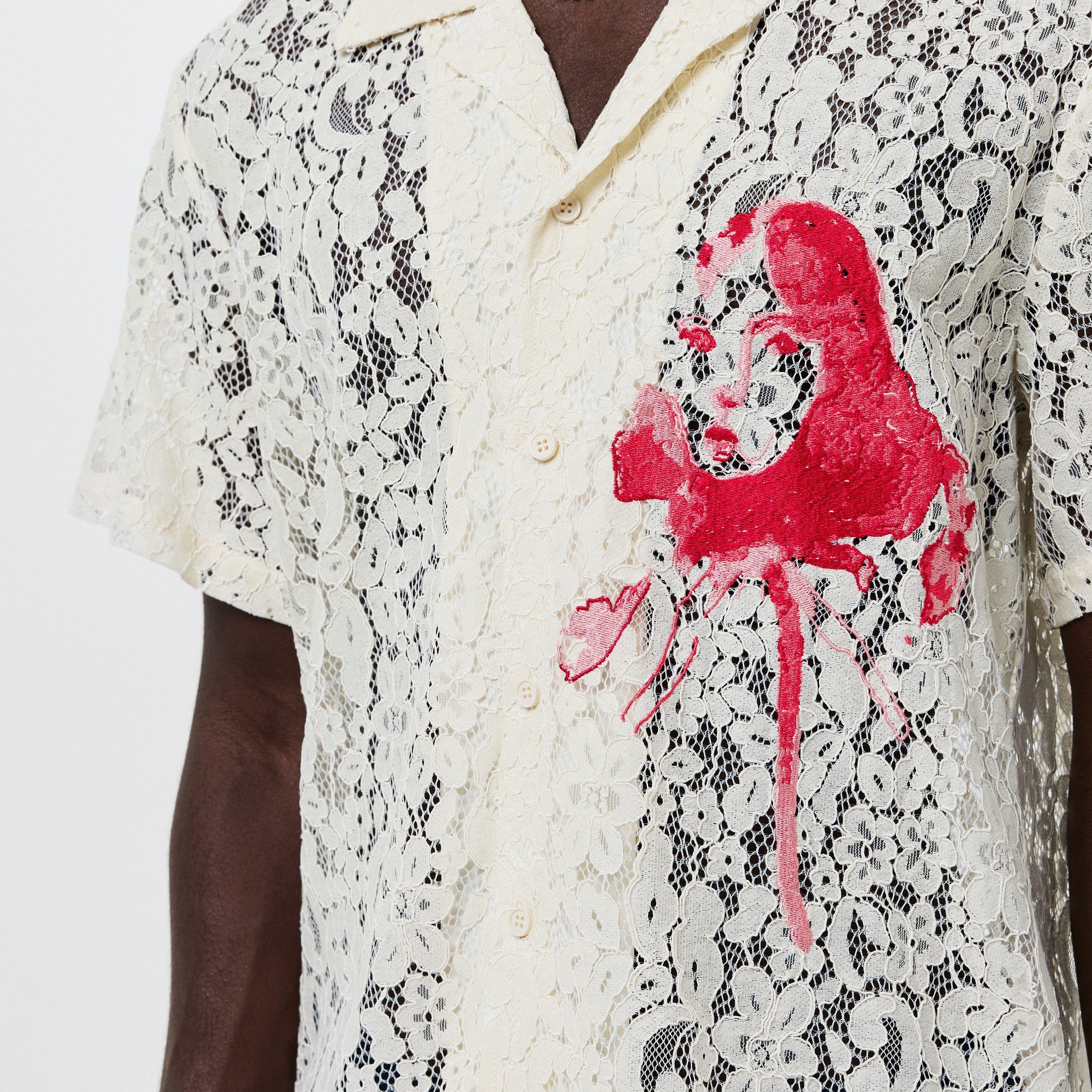 Cream - KidSuper Studios - Men's Short-Sleeve Patterned Shirt - 5