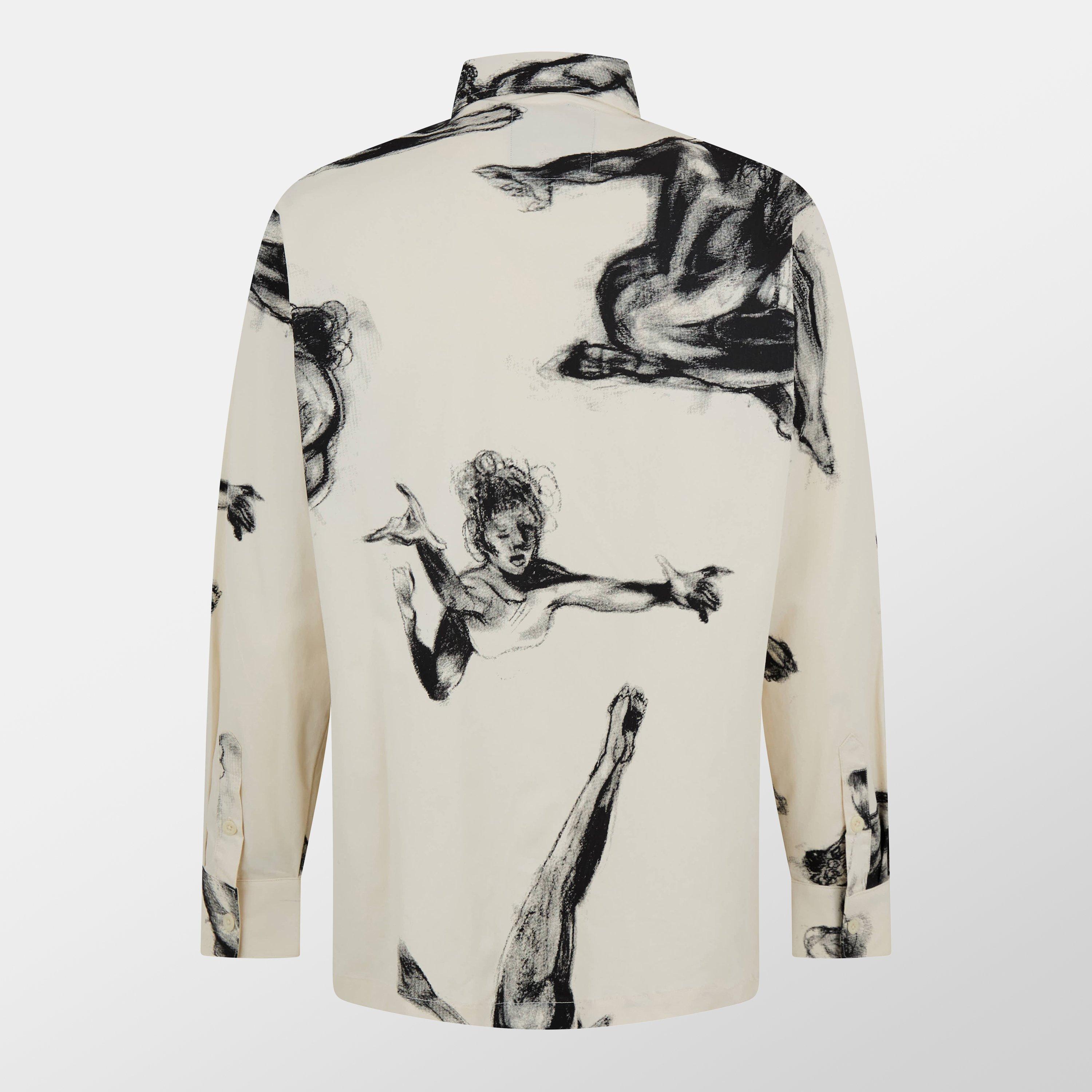 Cream - KidSuper Studios - Men's Long-Sleeve Patterned Shirt - 2