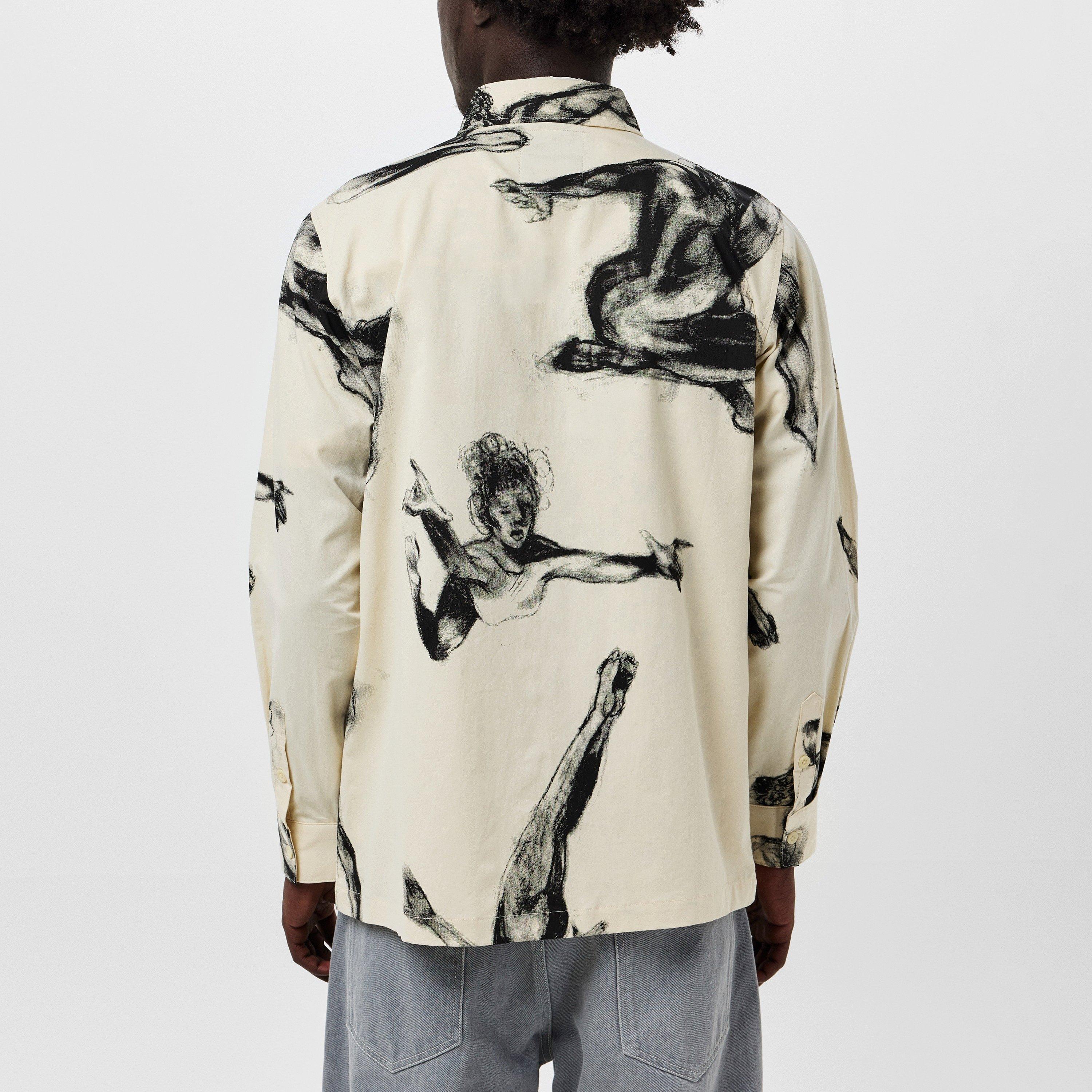 Cream - KidSuper Studios - Men's Long-Sleeve Patterned Shirt - 4