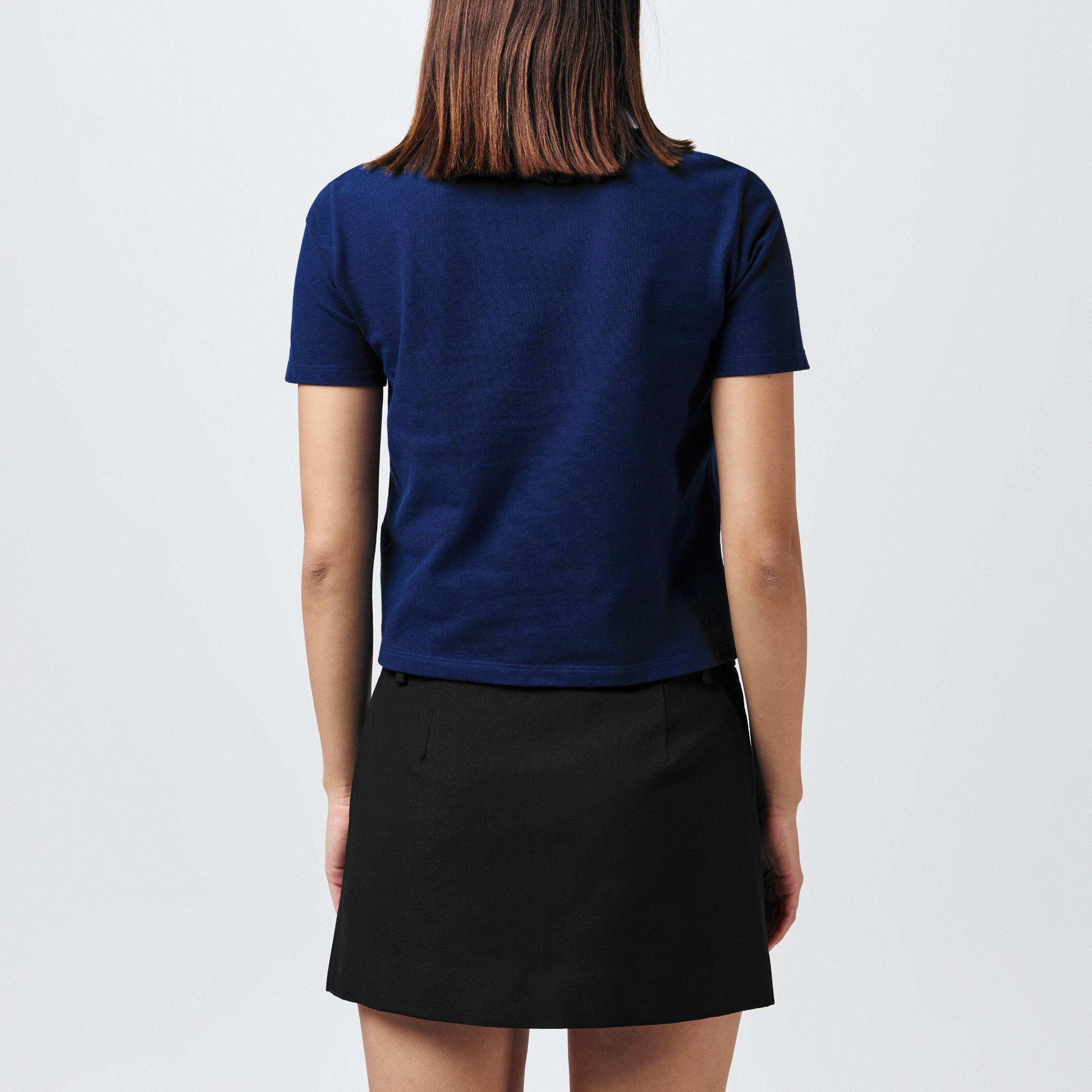 Navy - Valentino - Embroidered Polo Sweatshirt - 3