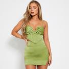 Vert olive - Sécurité et confidentialité - ISIF Side Split Mini Skirt - 2