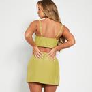 Vert olive - ISAWITFIRST Stretch Woven Lace Up Mini Skirt Co-ord - Sélectionnez une taille - 4