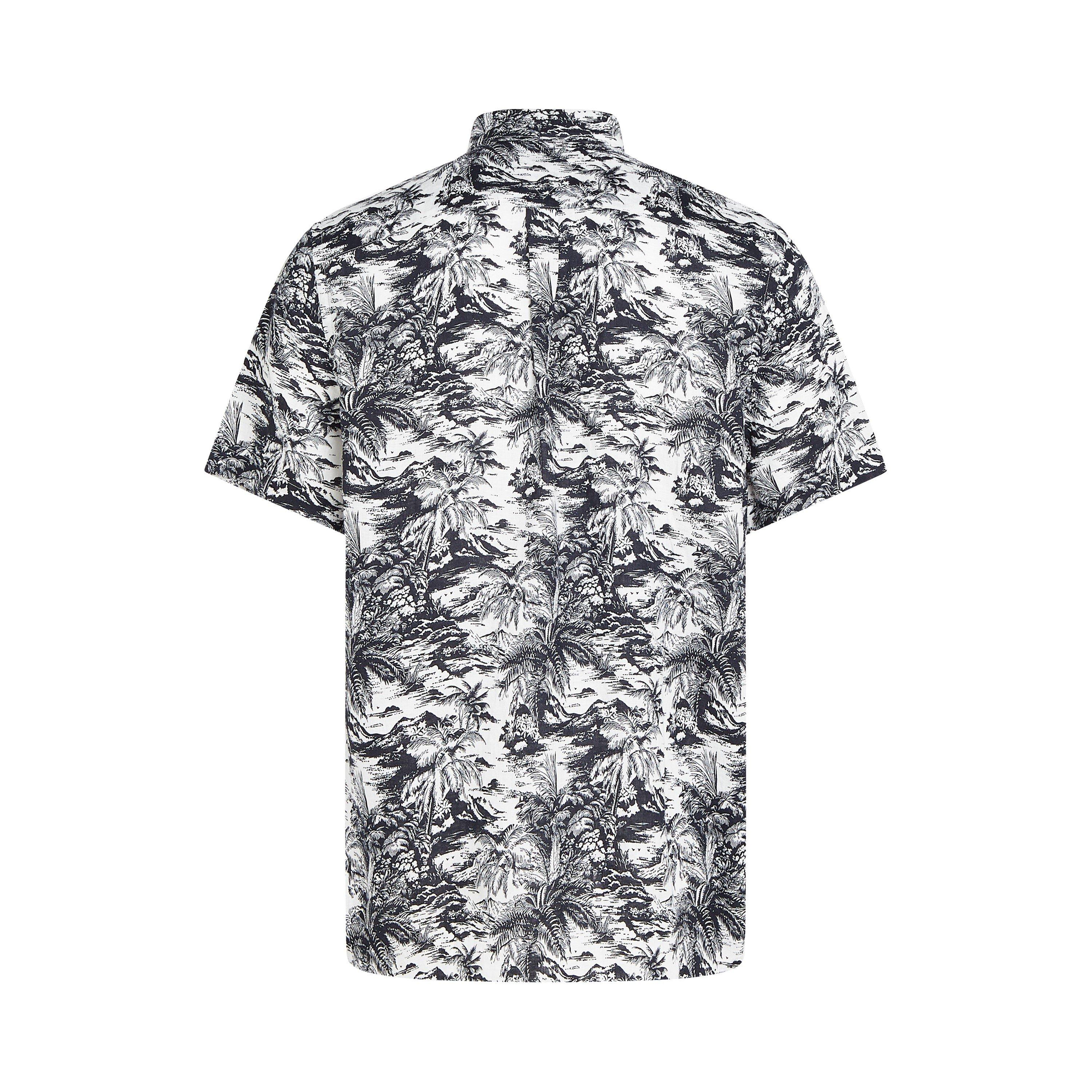 Desert Sky - Tommy Hilfiger - Men's Linen Vacation Short-Sleeve Patterned Shirt - 2