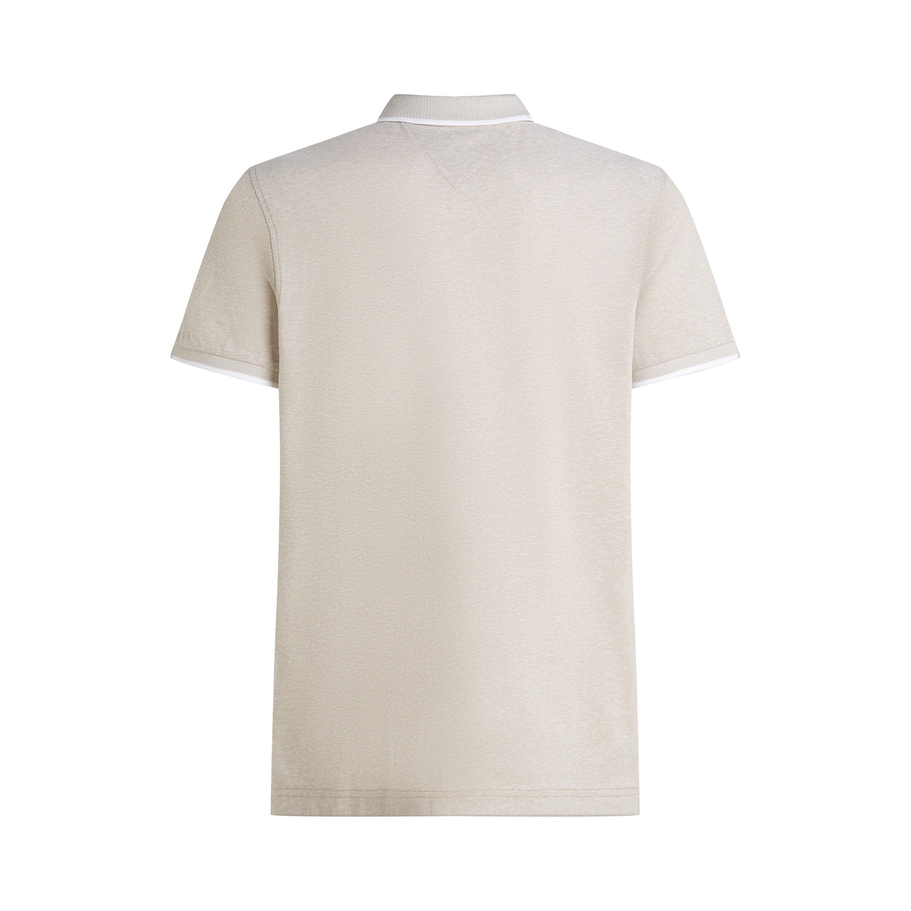 Sandalwood - Tommy Hilfiger - Men's Linen Pique Short Sleeve Polo Shirt - 2