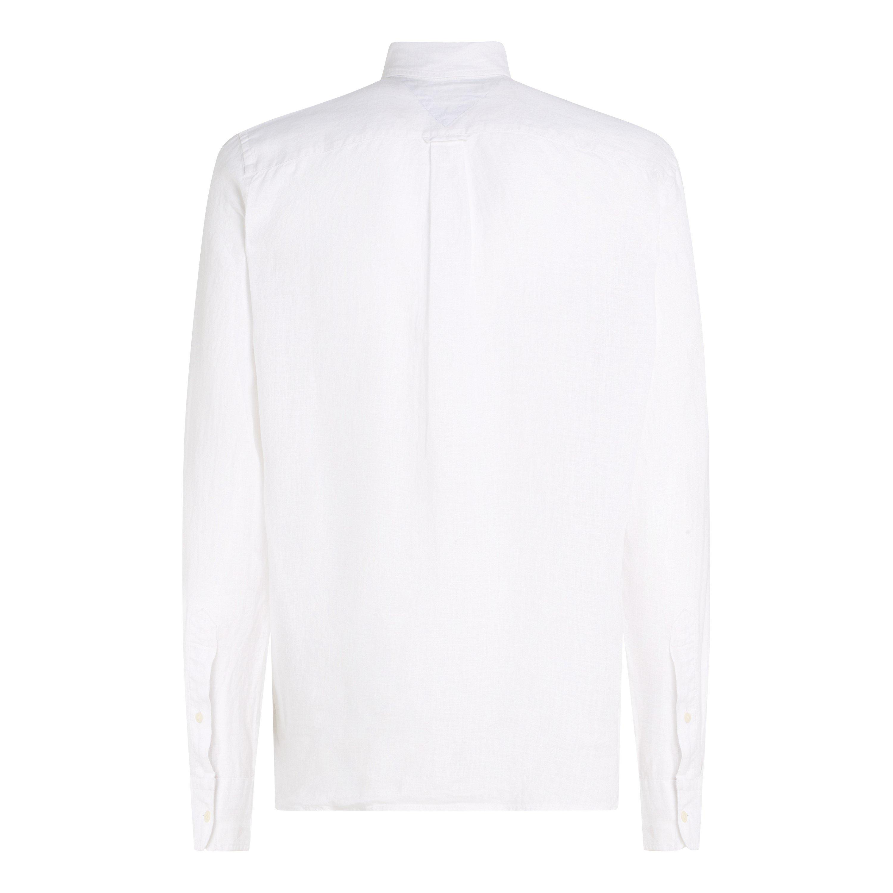Optic White - Tommy Hilfiger - Men's Pigment Dyed Long-Sleeve Plain Shirt - 2