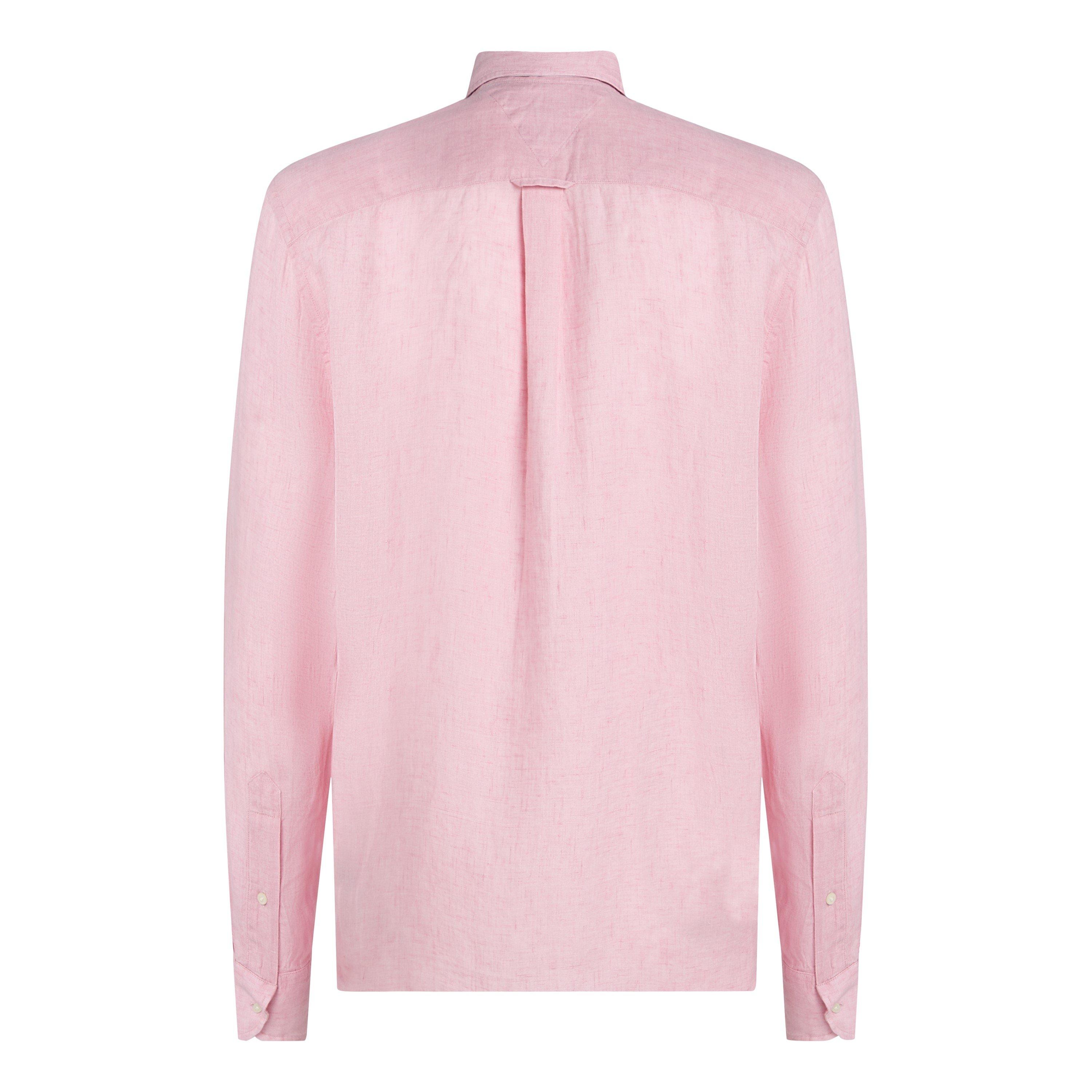 Classic Pink - Tommy Hilfiger - Men's Pigment Dyed Long-Sleeve Plain Shirt - 2