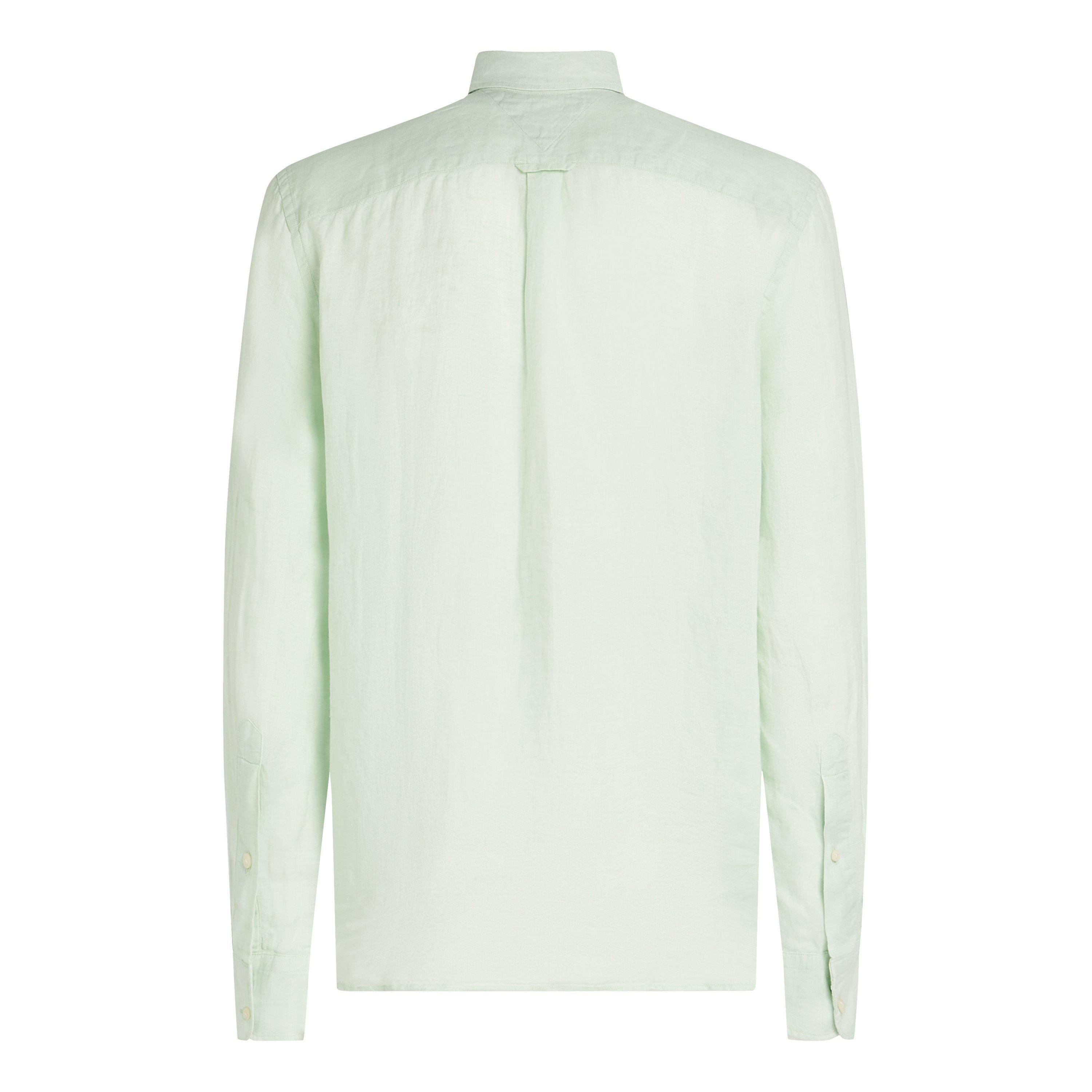 Opal Green - Tommy Hilfiger - Men's Pigment Dyed Long-Sleeve Plain Shirt - 2