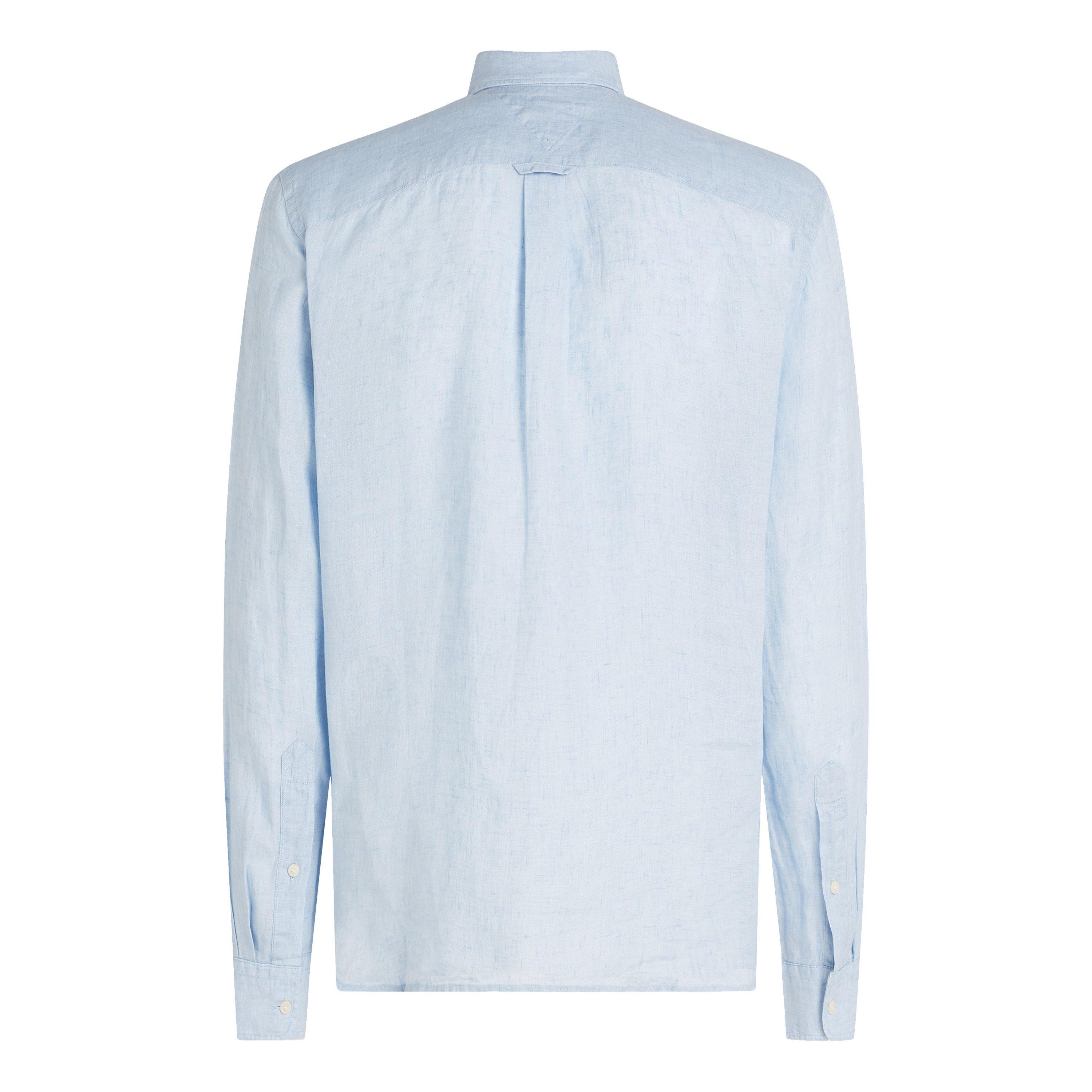 Breezy Blue - Tommy Hilfiger - Men's Pigment Dyed Long-Sleeve Plain Shirt - 2