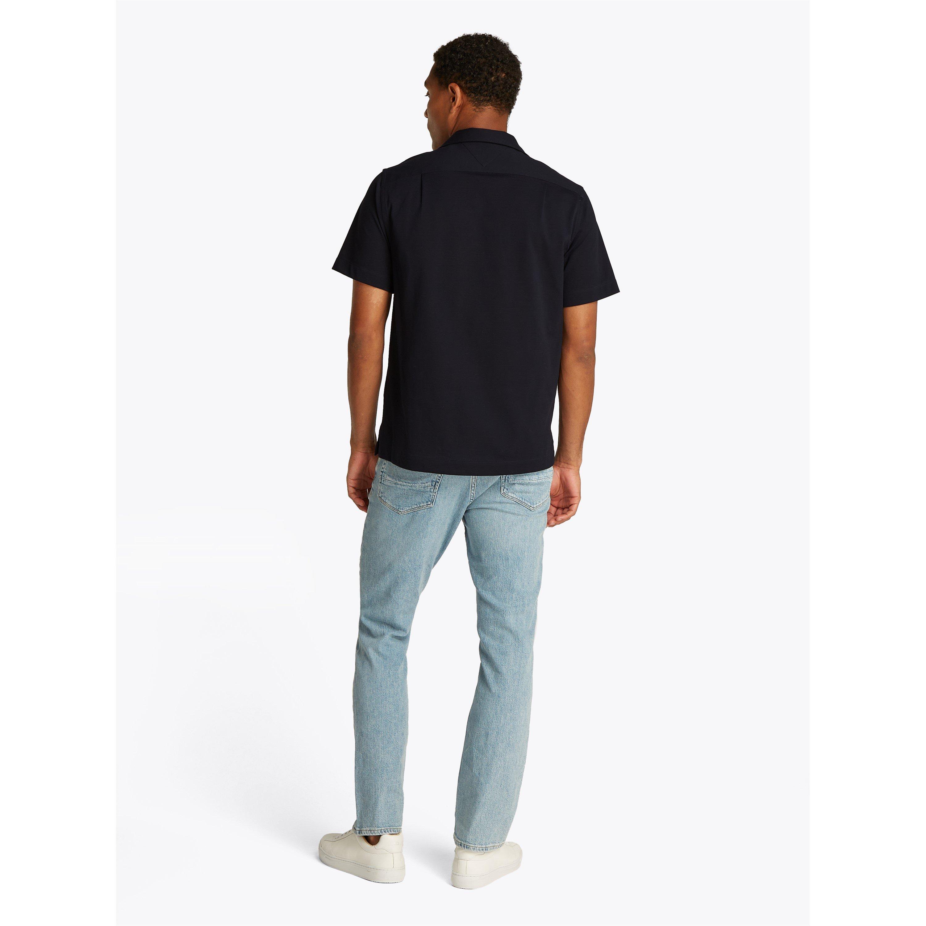 Desert Sky - Tommy Hilfiger - Men's Knitted Short-Sleeve Plain Shirt - 6