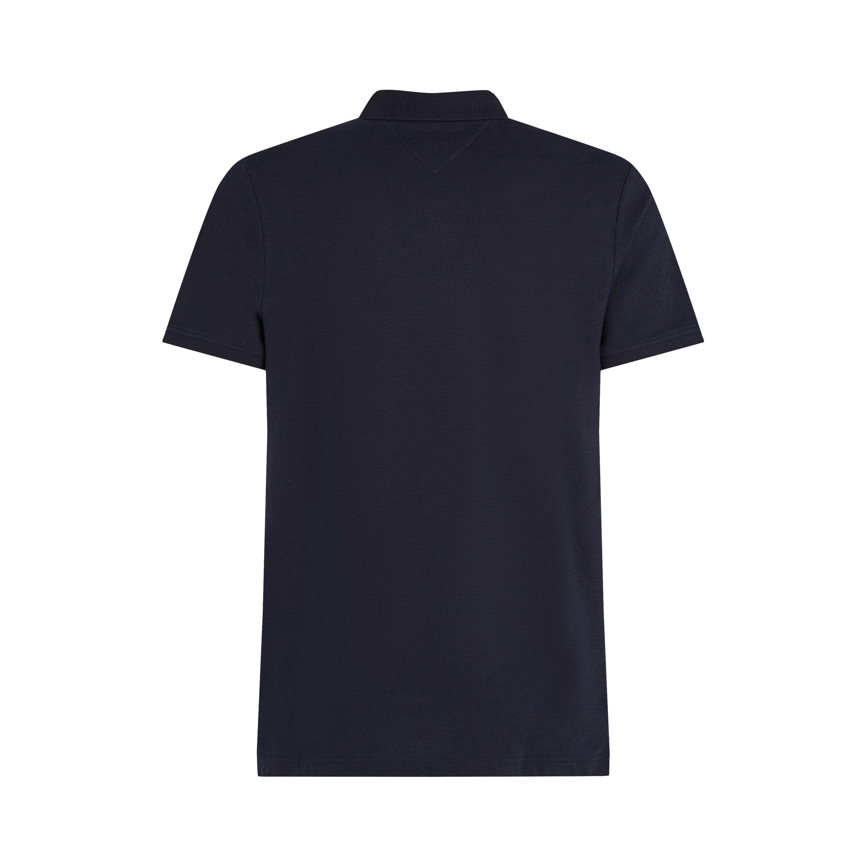 Desert Sky - Tommy Hilfiger - Men's Cotton Linen Terry Short-Sleeve Polo Shirt - 2