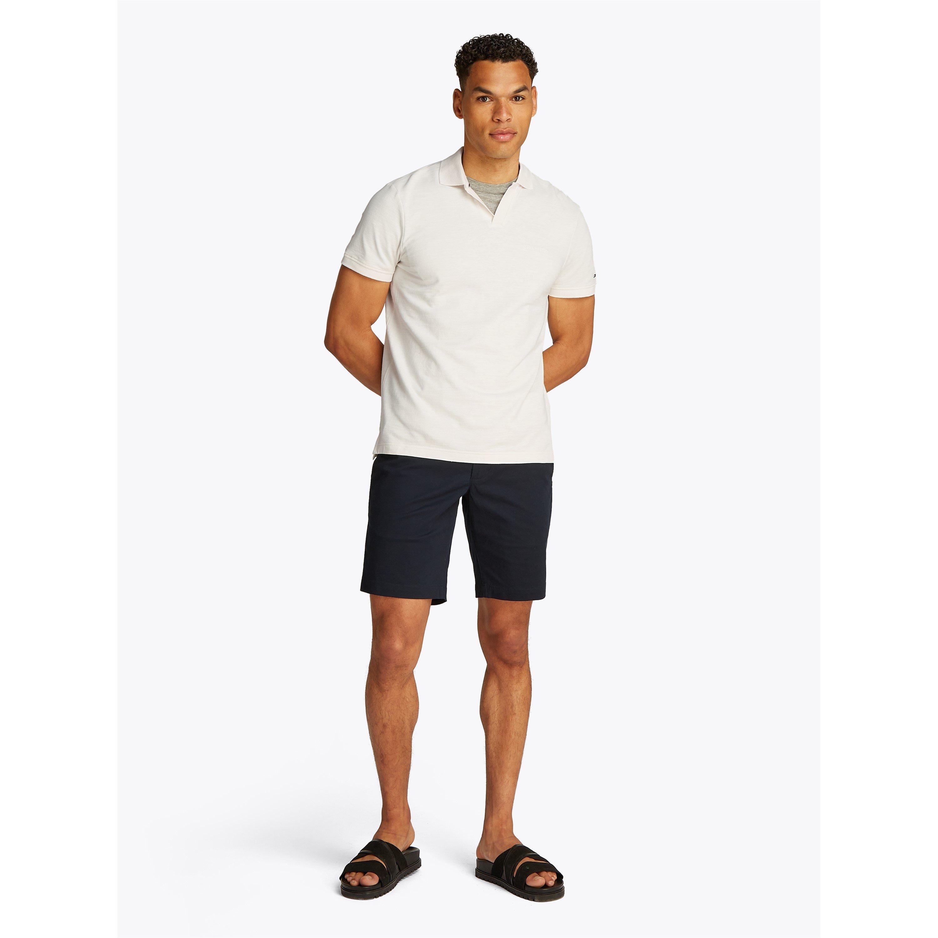Ivory Petal - Tommy Hilfiger - Men's Cotton Linen Terry Short Sleeve Polo Shirt - 5