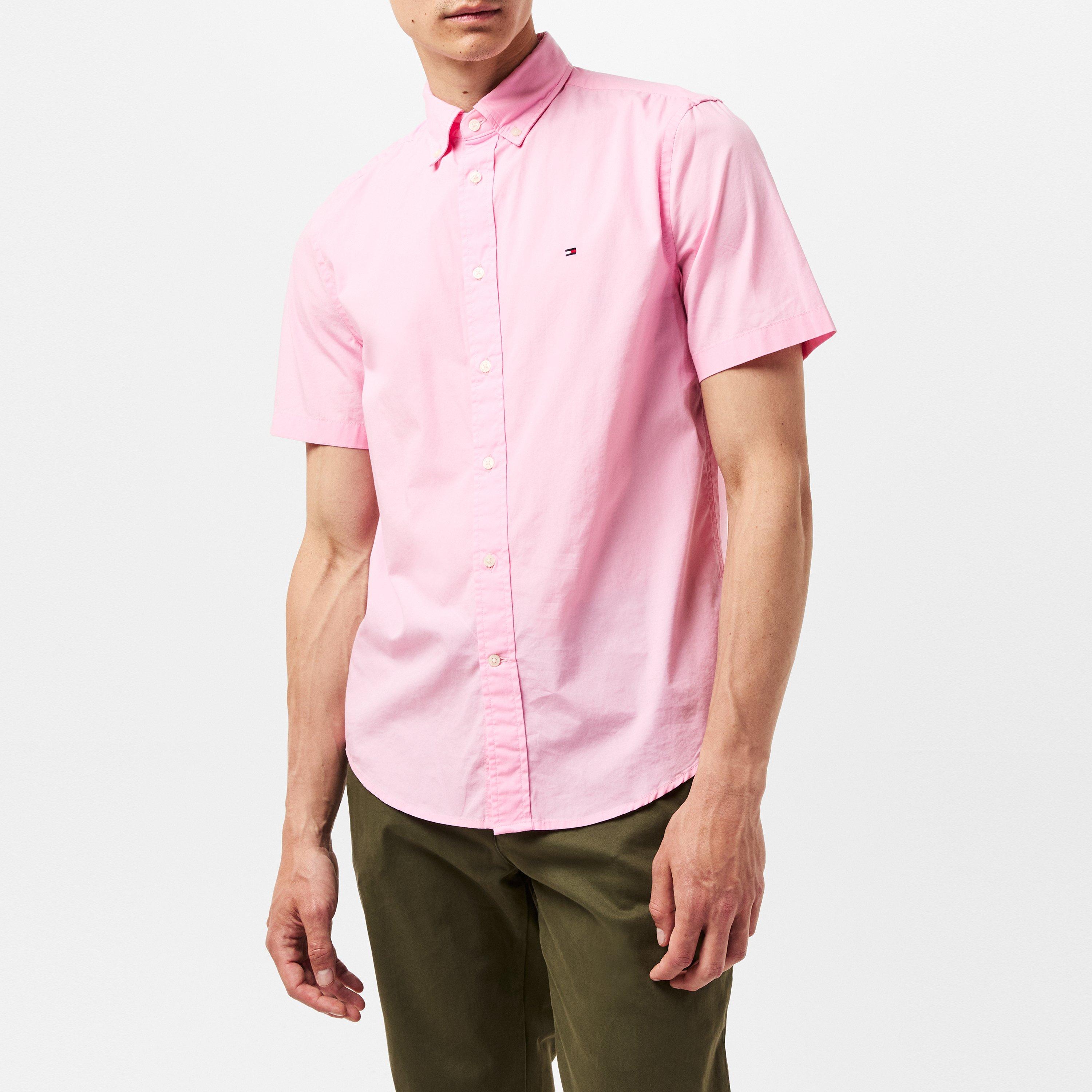 Classic Pink - Tommy Hilfiger - Men's Flex Short Sleeve Shirt - 2