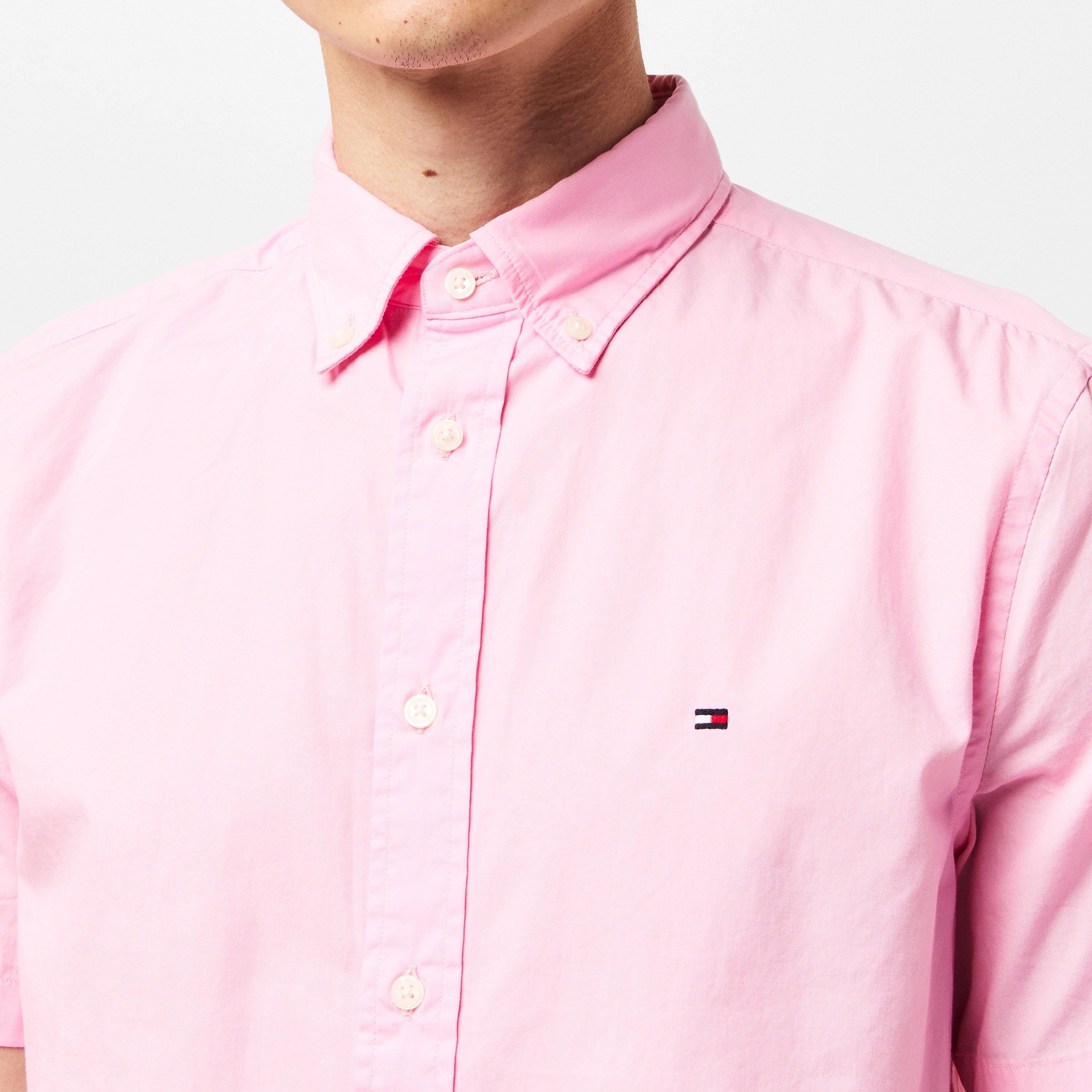 Classic Pink - Tommy Hilfiger - Men's Flex Short Sleeve Shirt - 4