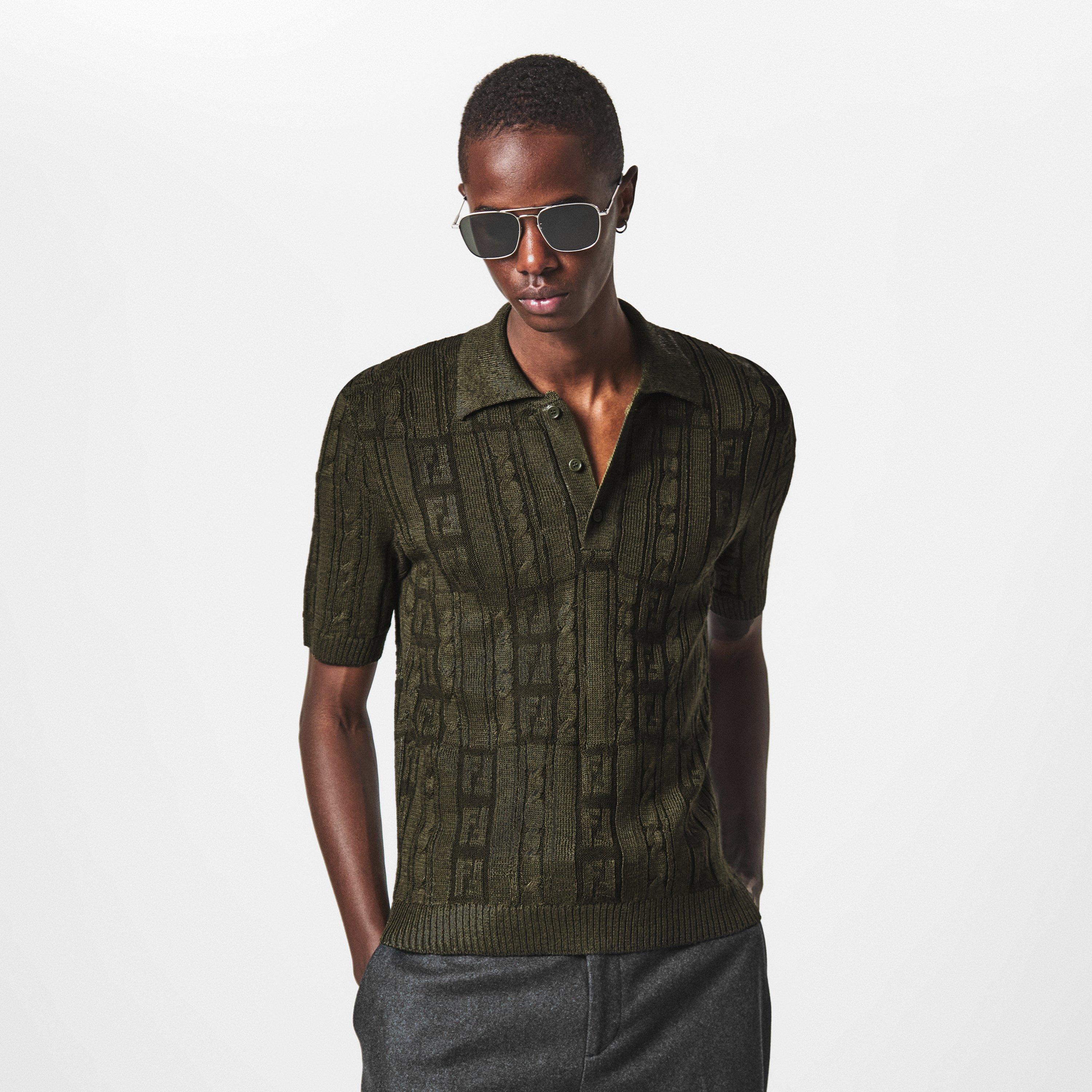 Khaki - Fendi - Polo Shirt - 3