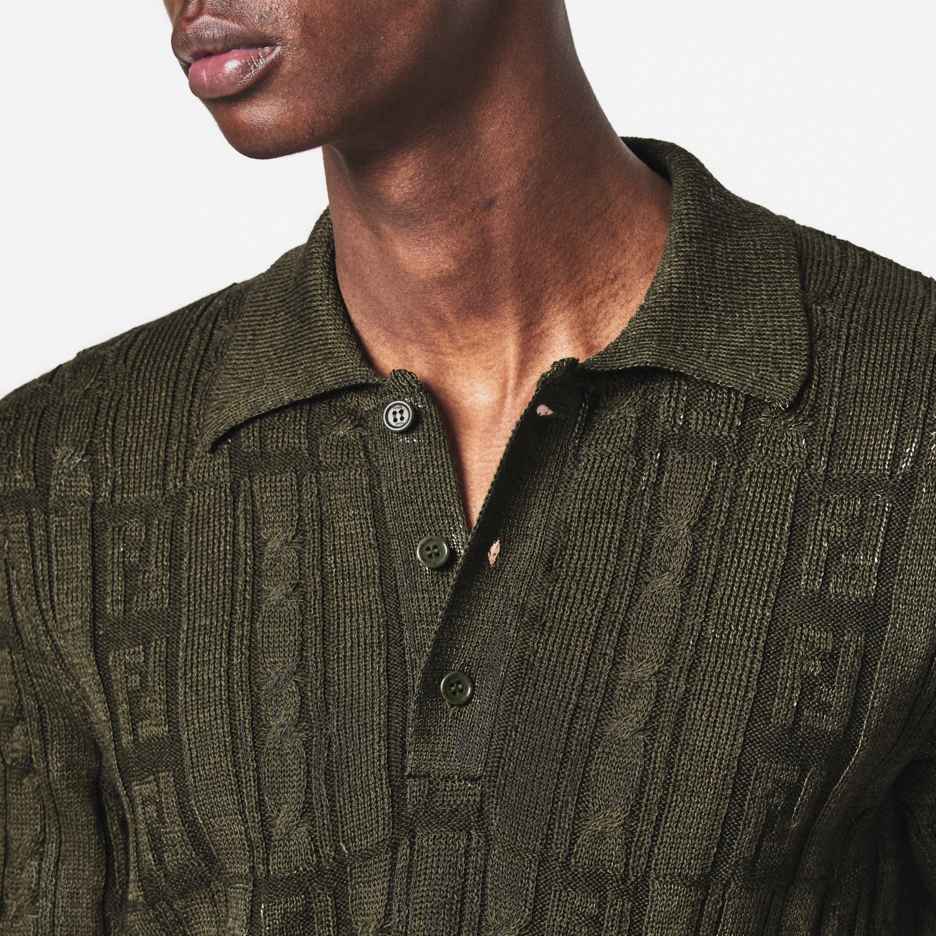 Khaki - Fendi - Polo Shirt - 5