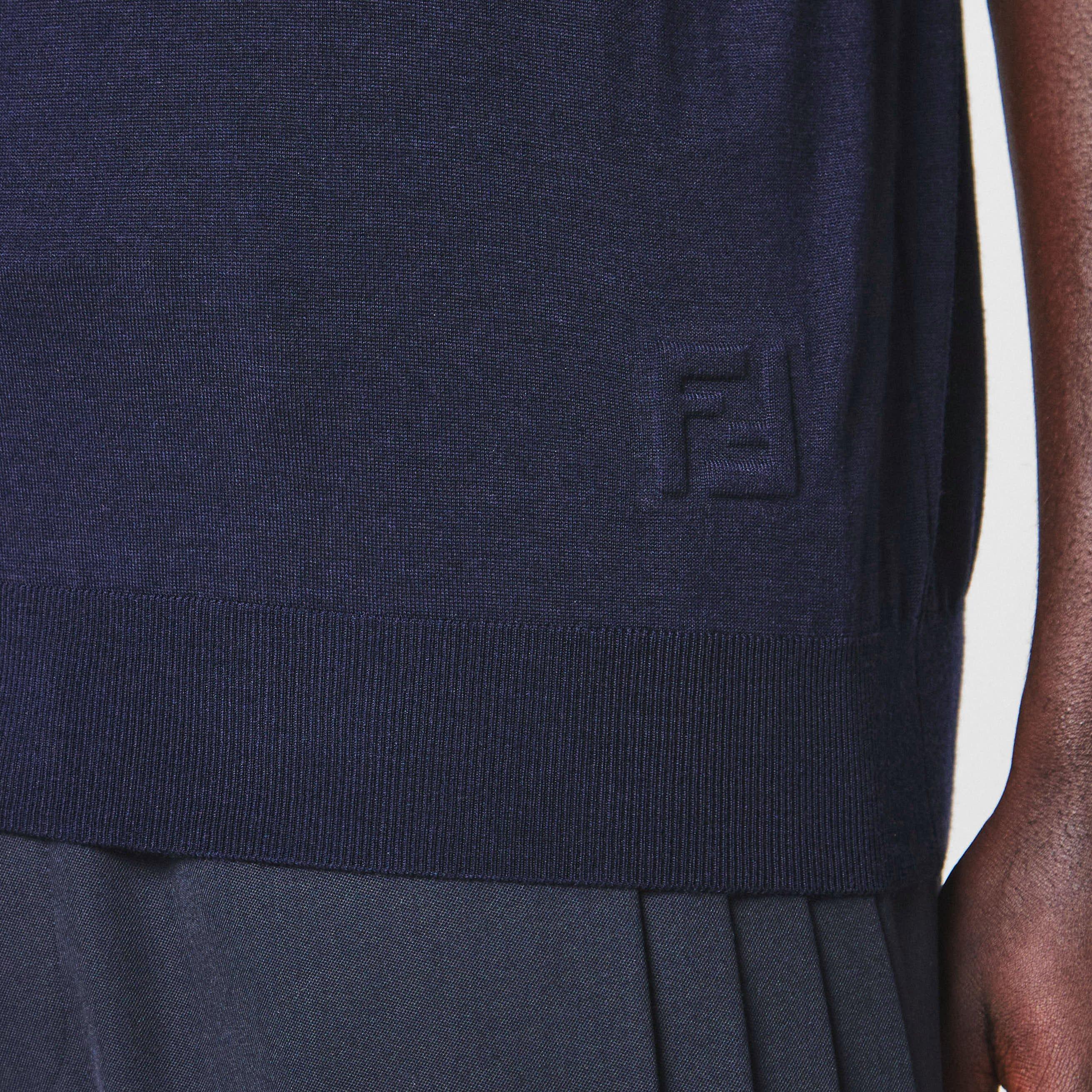 Blue - Fendi - Wool Polo - 5