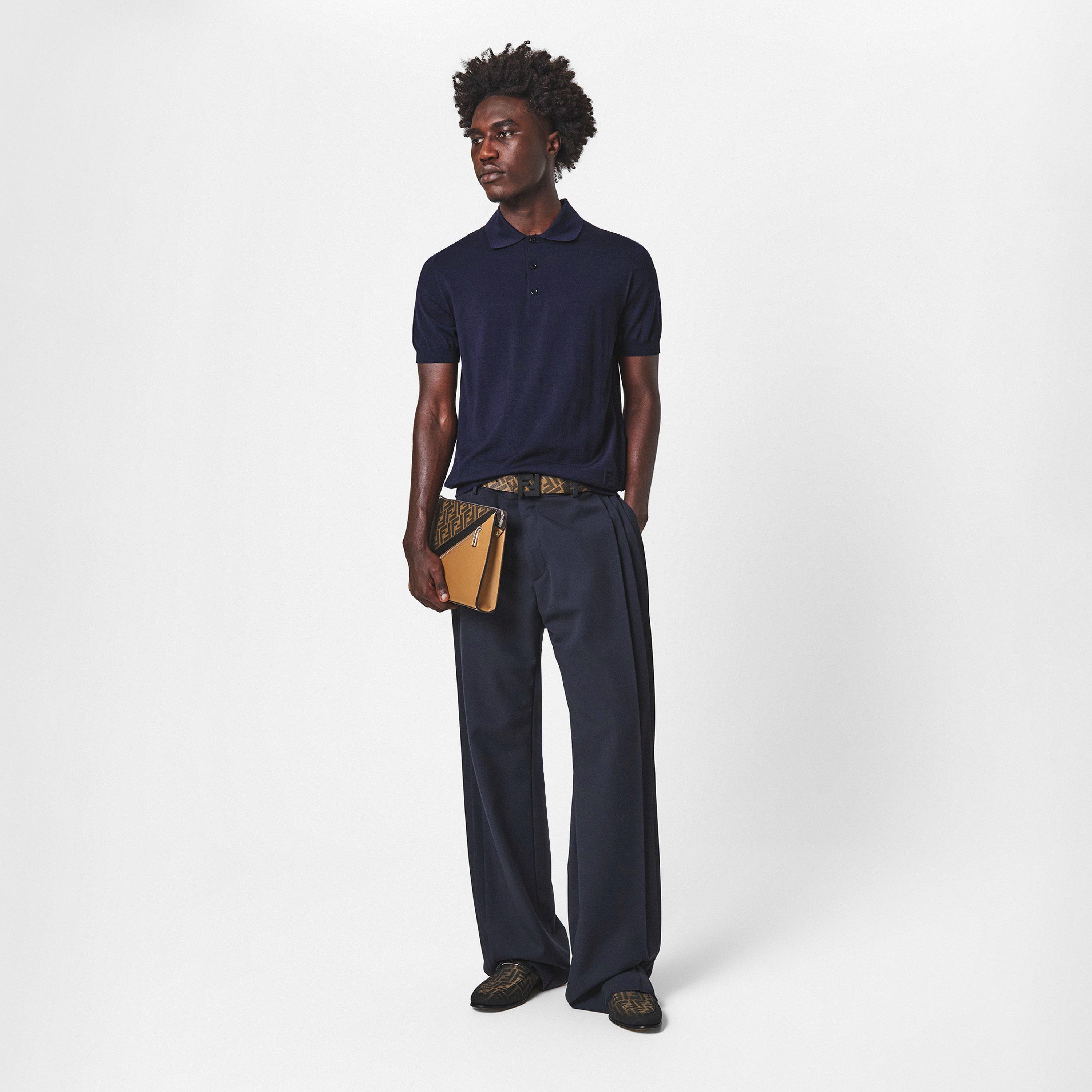 Blue - Fendi - Wool Polo - 6
