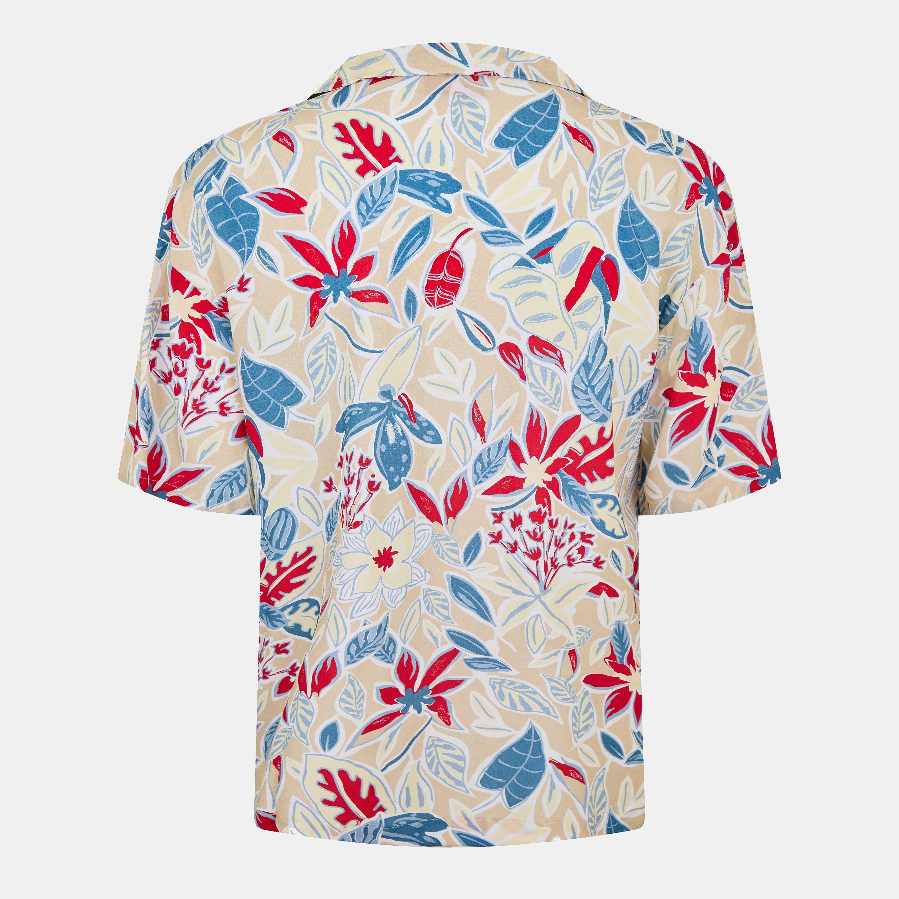 White AOP 103 - Hugo - Men's Beach Relaxed Short-Sleeve Plain Shirt - 2