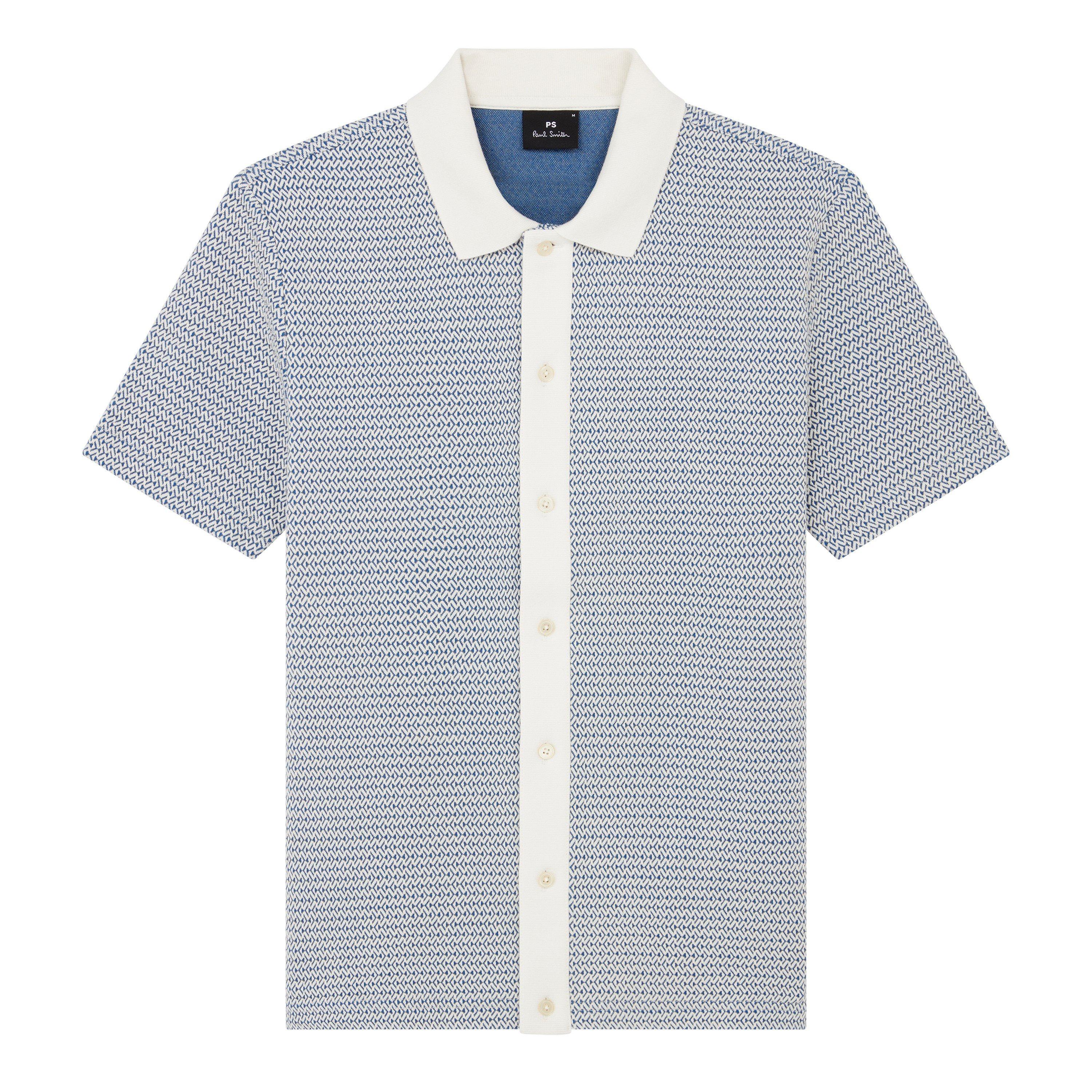 PS Paul Smith Men's Button-Front Short-Sleeve Patterned Shirt
